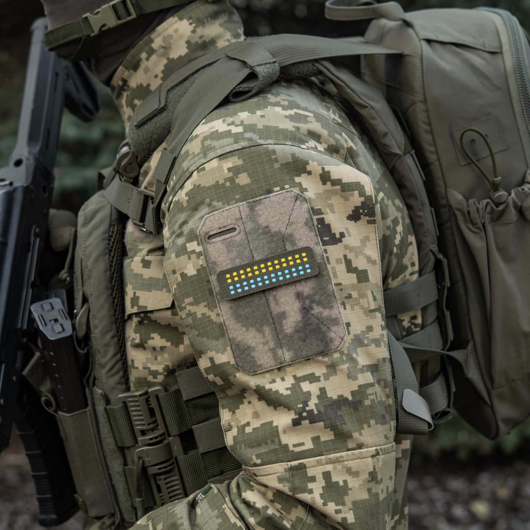 M-Tac нашивка флаг Украины 25х80 Laser Cut Ranger Green/Yellow/Blue/GID — 12