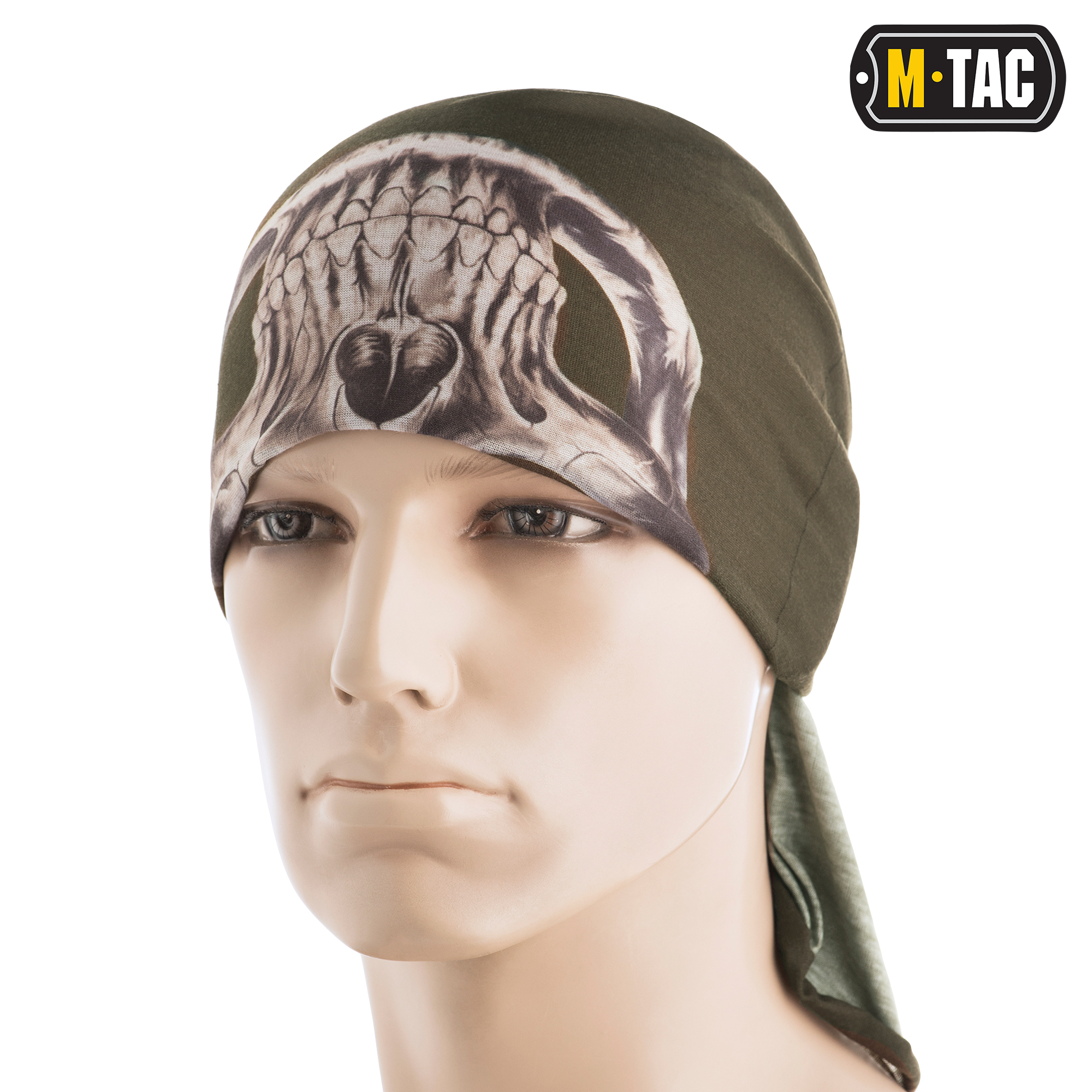 M-Tac шарф-труба облегченный Reaper Skull Olive — 8