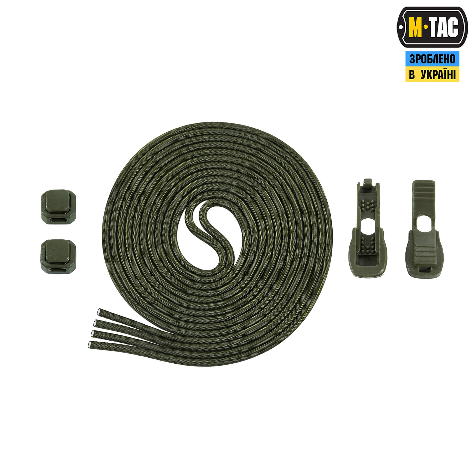 M-Tac шнурки Elastic Shoelaces Ranger Green 120 см — 2
