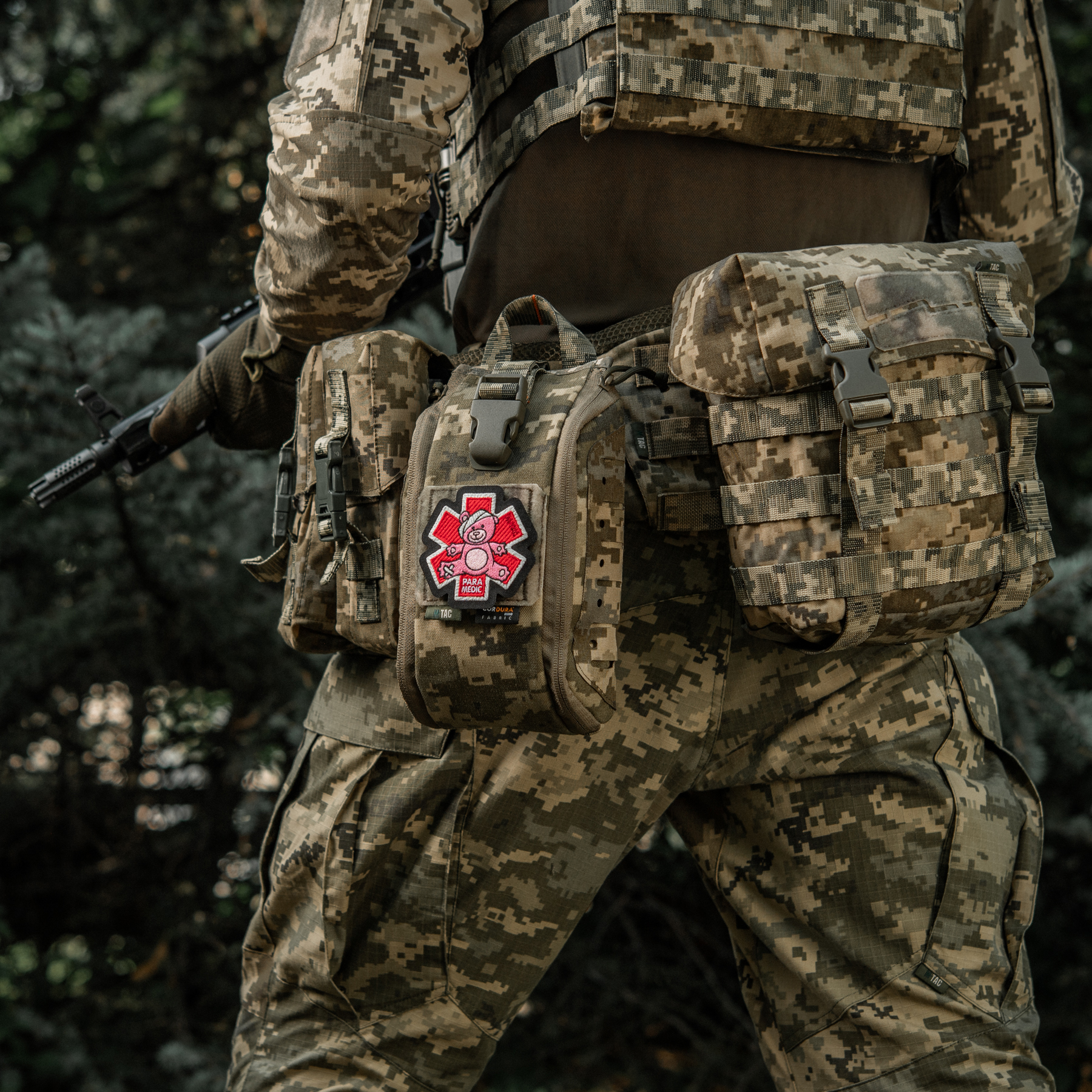 M-Tac нашивка Paramedic Ведмідь (вышивка) Pink/Black — 6
