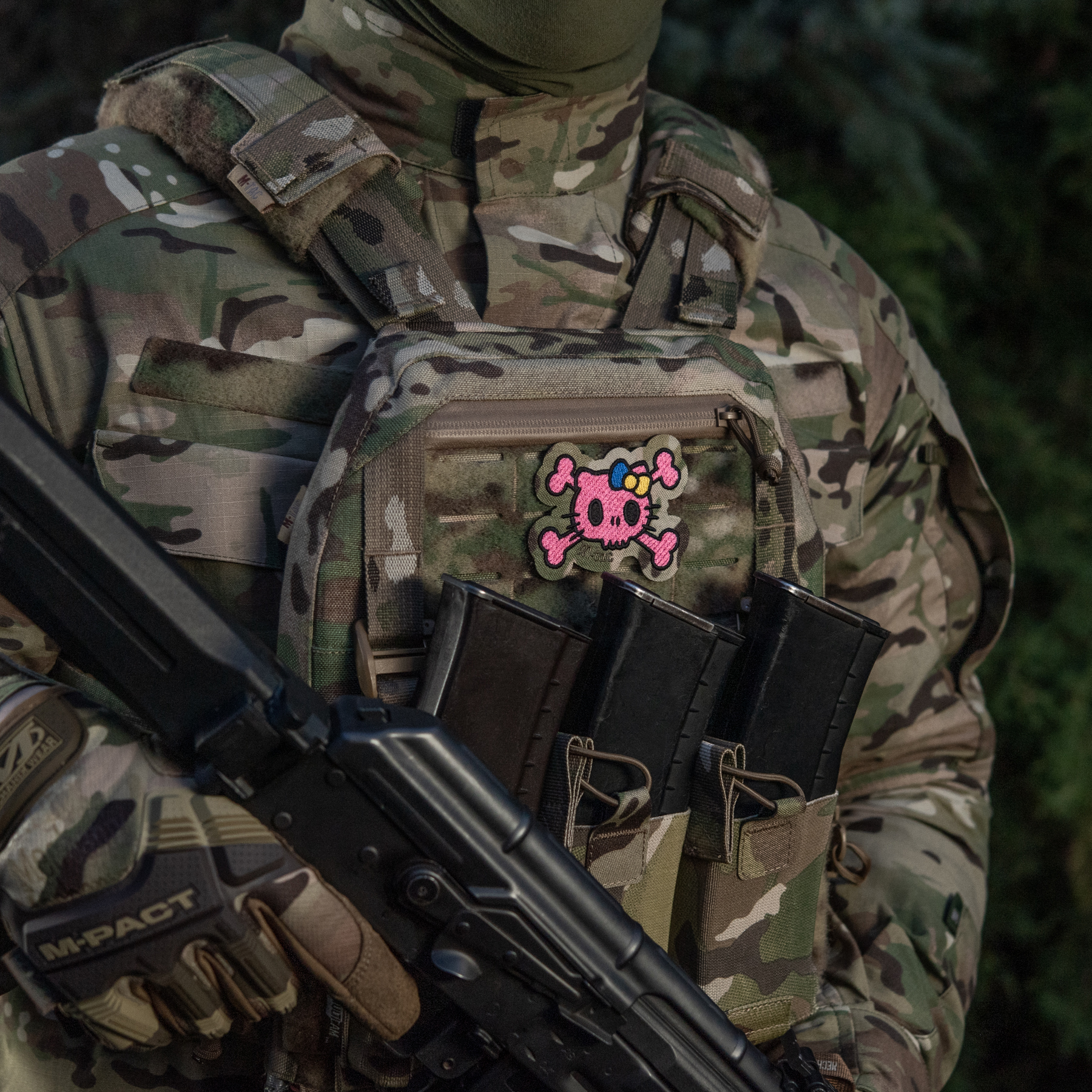M-Tac нашивка KITTY (вышивка) Pink/Multicam — 5