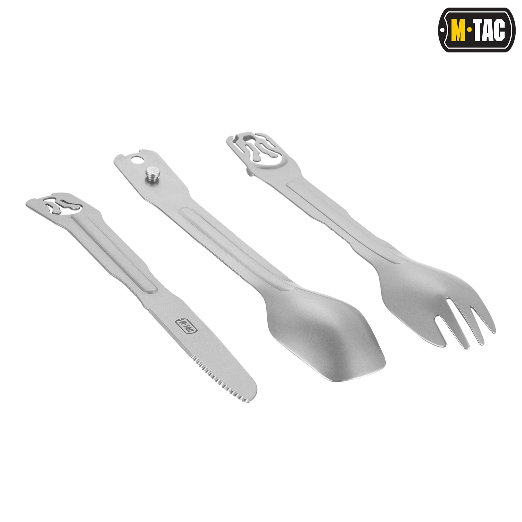 M-Tac столовый набор разъемный (3 элемента) Steel — 4