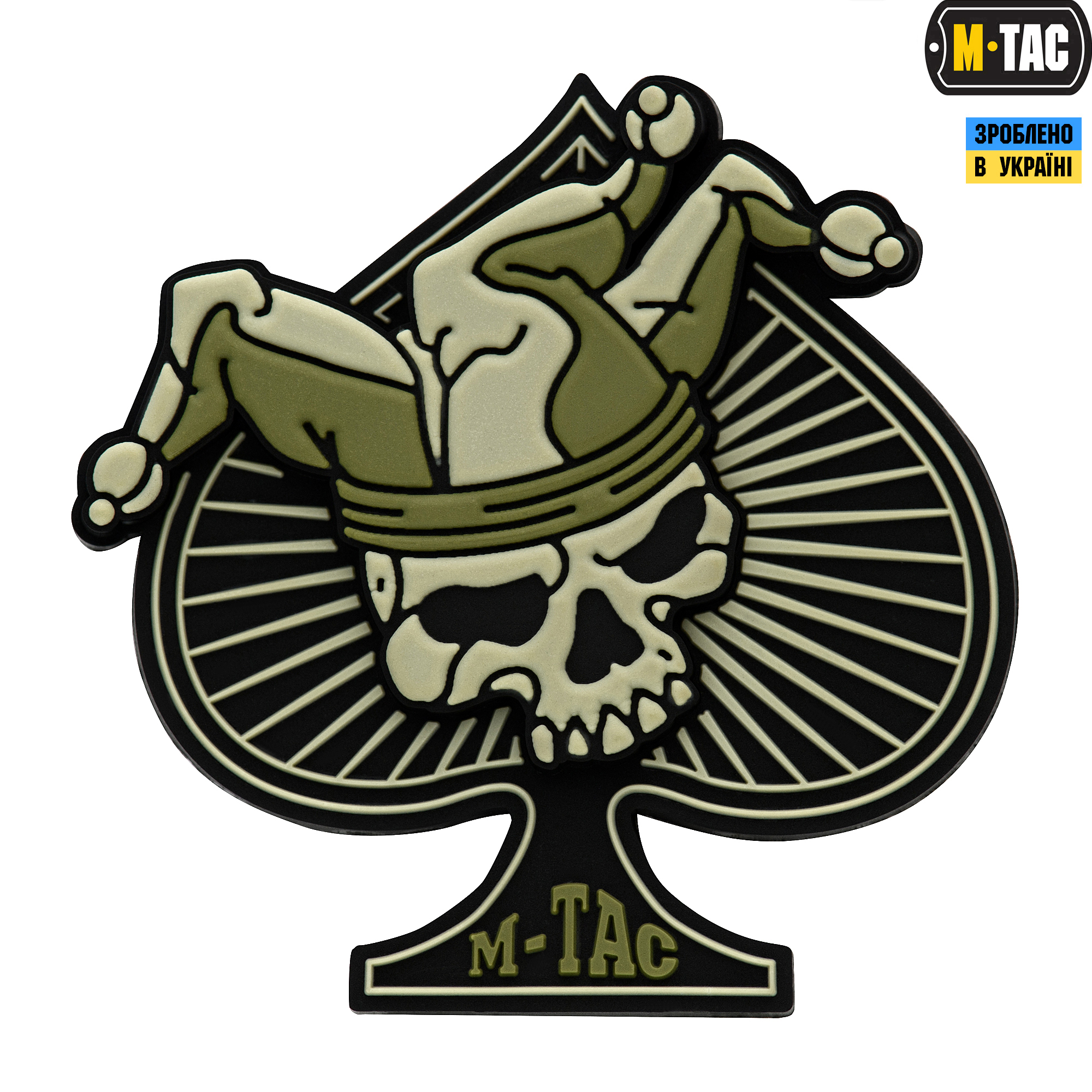 M-Tac нашивка Ace of Spades 3D PVC Black/Olive — 2