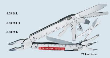 Victorinox мультитул SwissTool в шкіряному чохлі (3.0327.L)