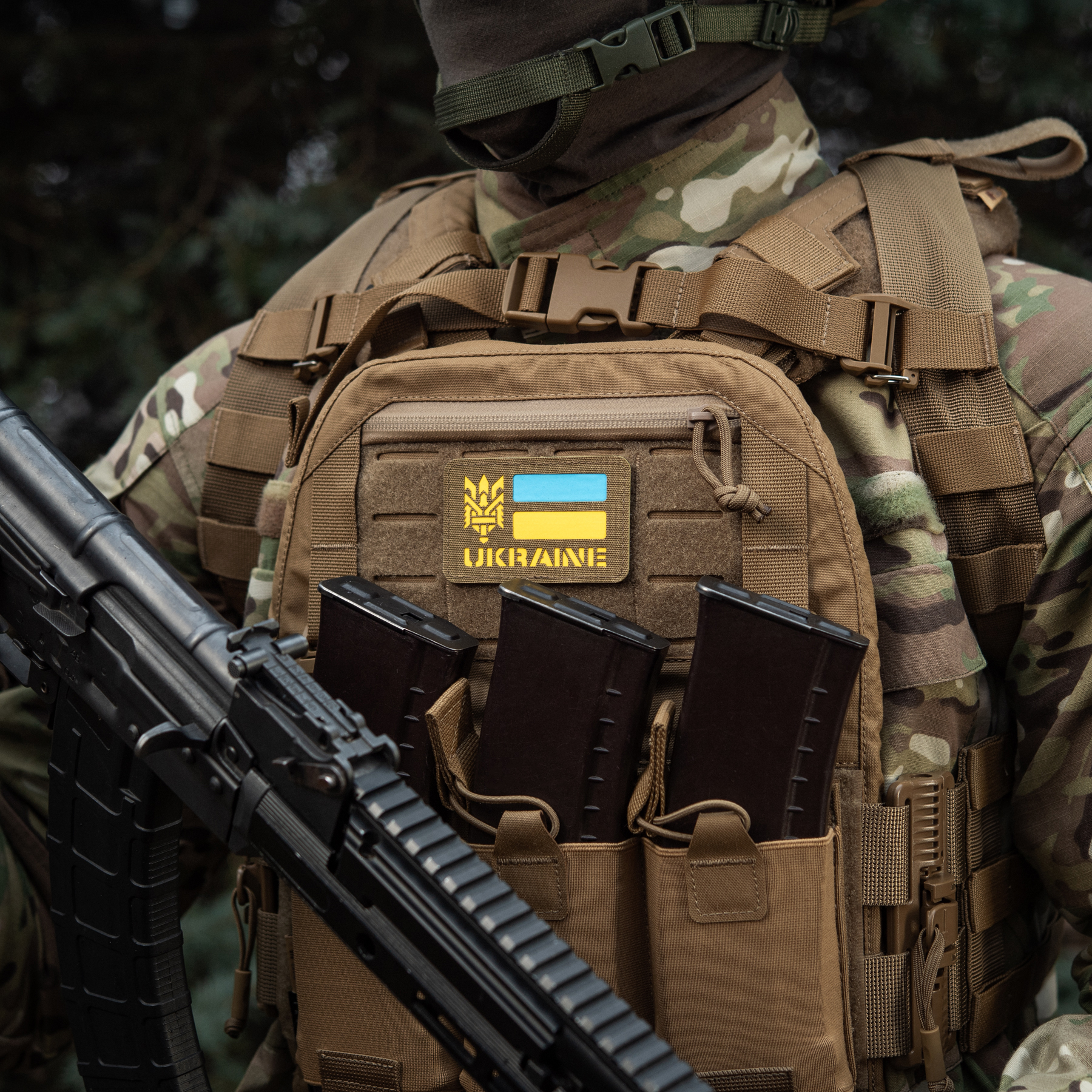 M-Tac нашивка Ukraine (с Тризубом) Laser Cut Coyote/Yellow/Blue/GID — 5