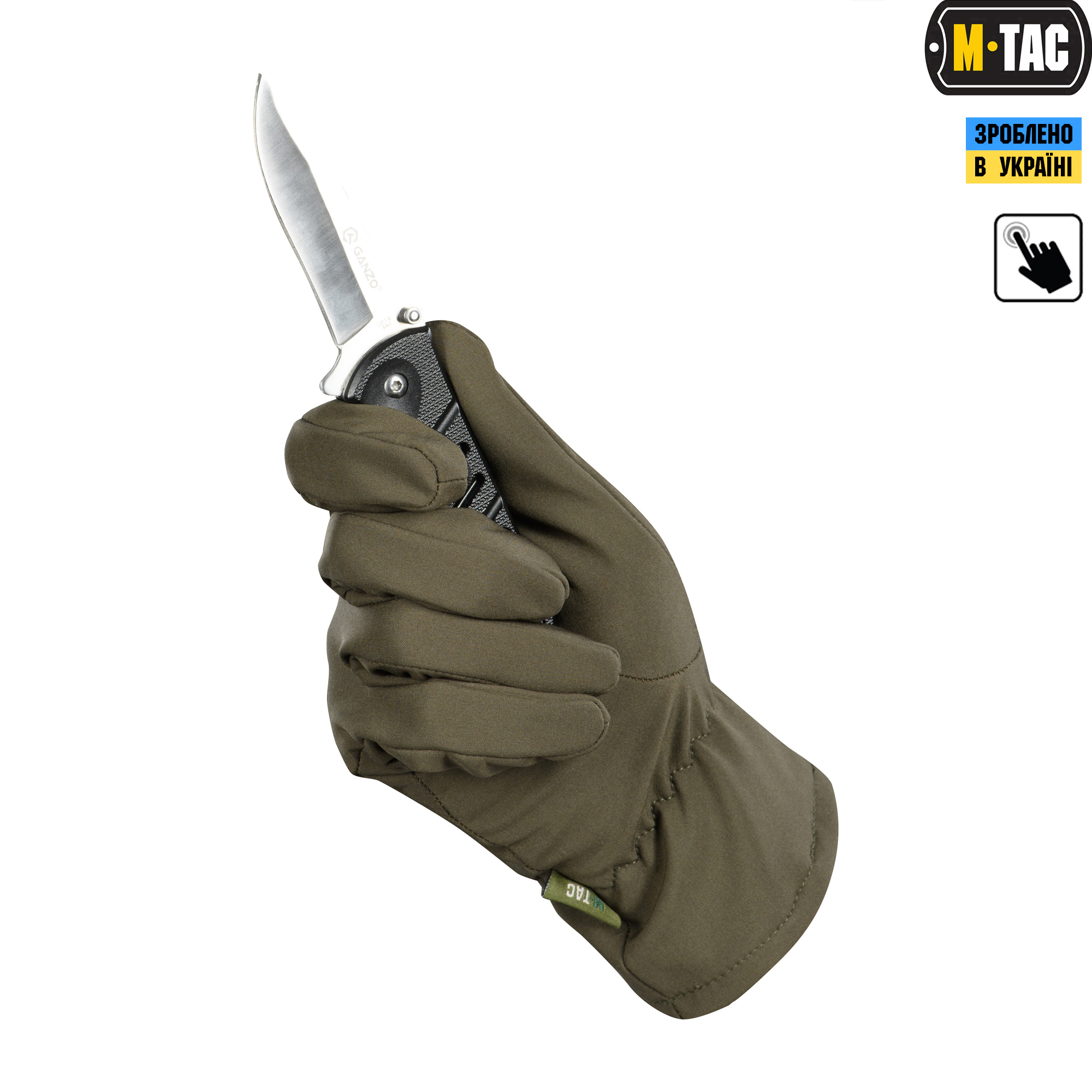 M-Tac перчатки демисезонные Soft Shell Olive — 6