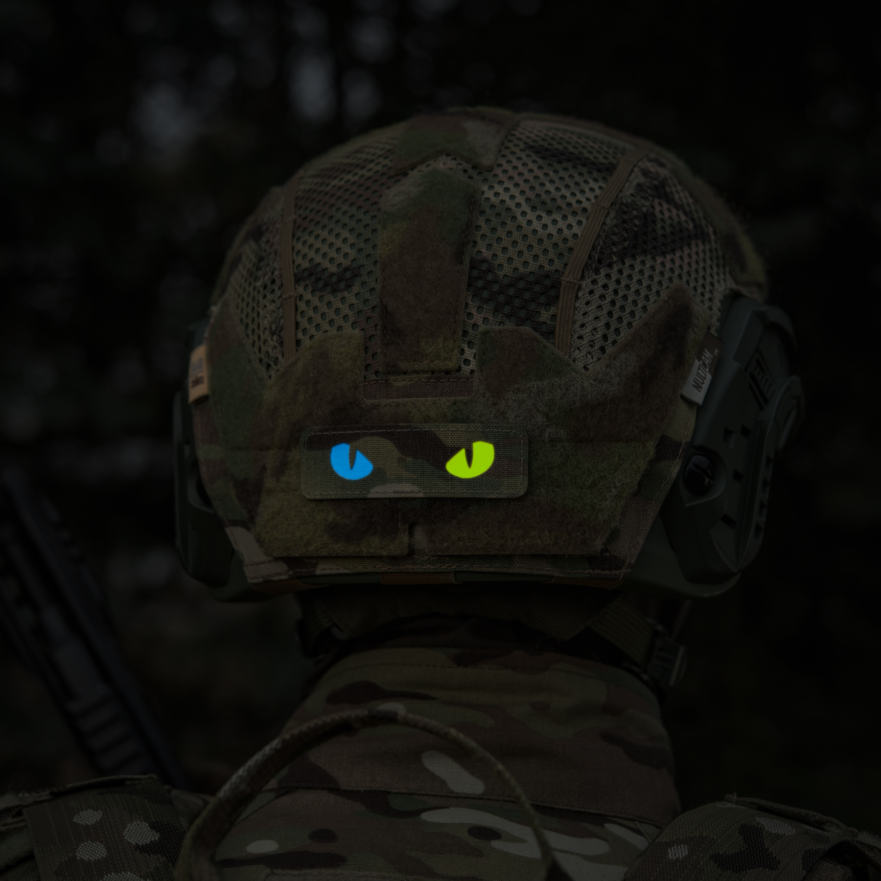 M-Tac нашивка Cat Eyes Laser Cut Multicam/Yellow/Blue/GID — 18