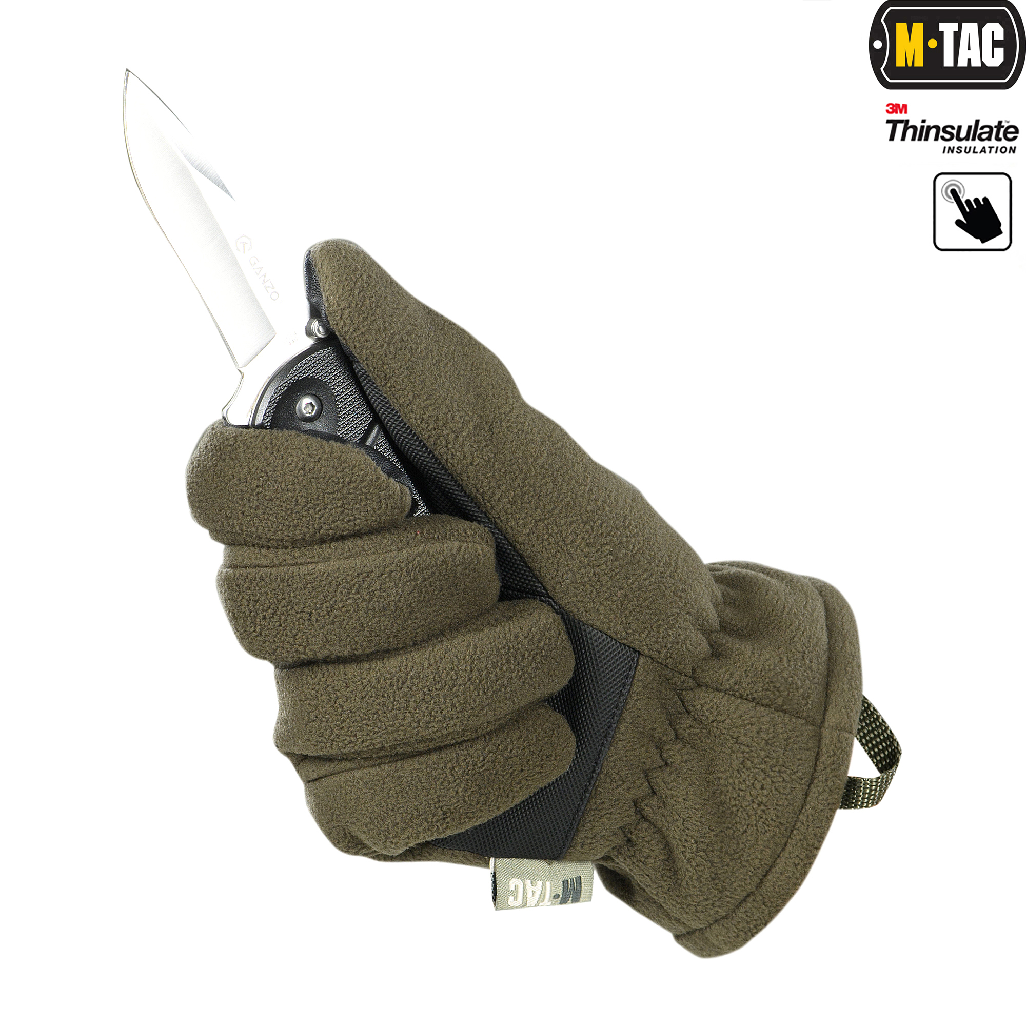 M-Tac перчатки Fleece Thinsulate Olive — 6