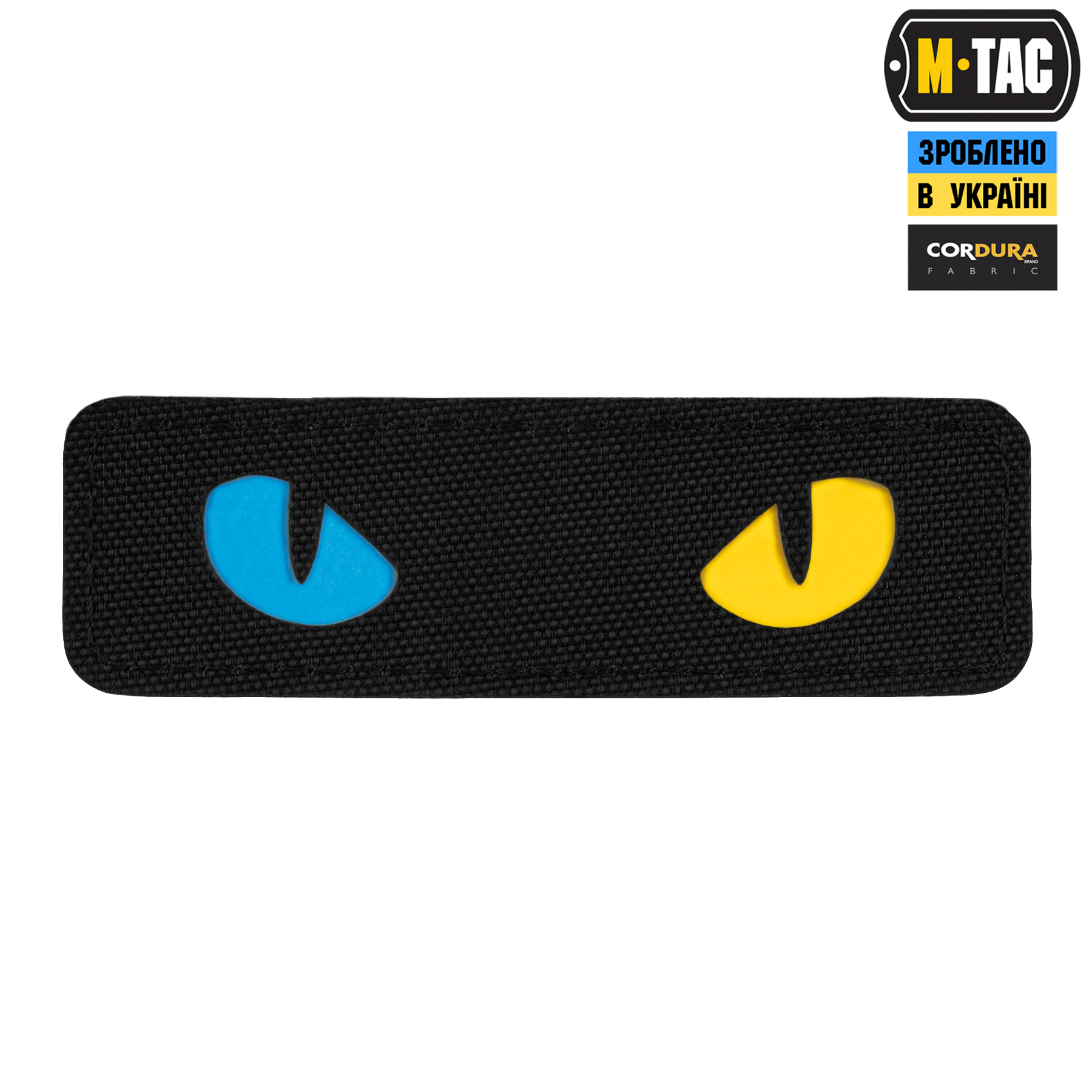 M-Tac нашивка Cat Eyes Laser Cut Black/Yellow/Blue/GID — 2