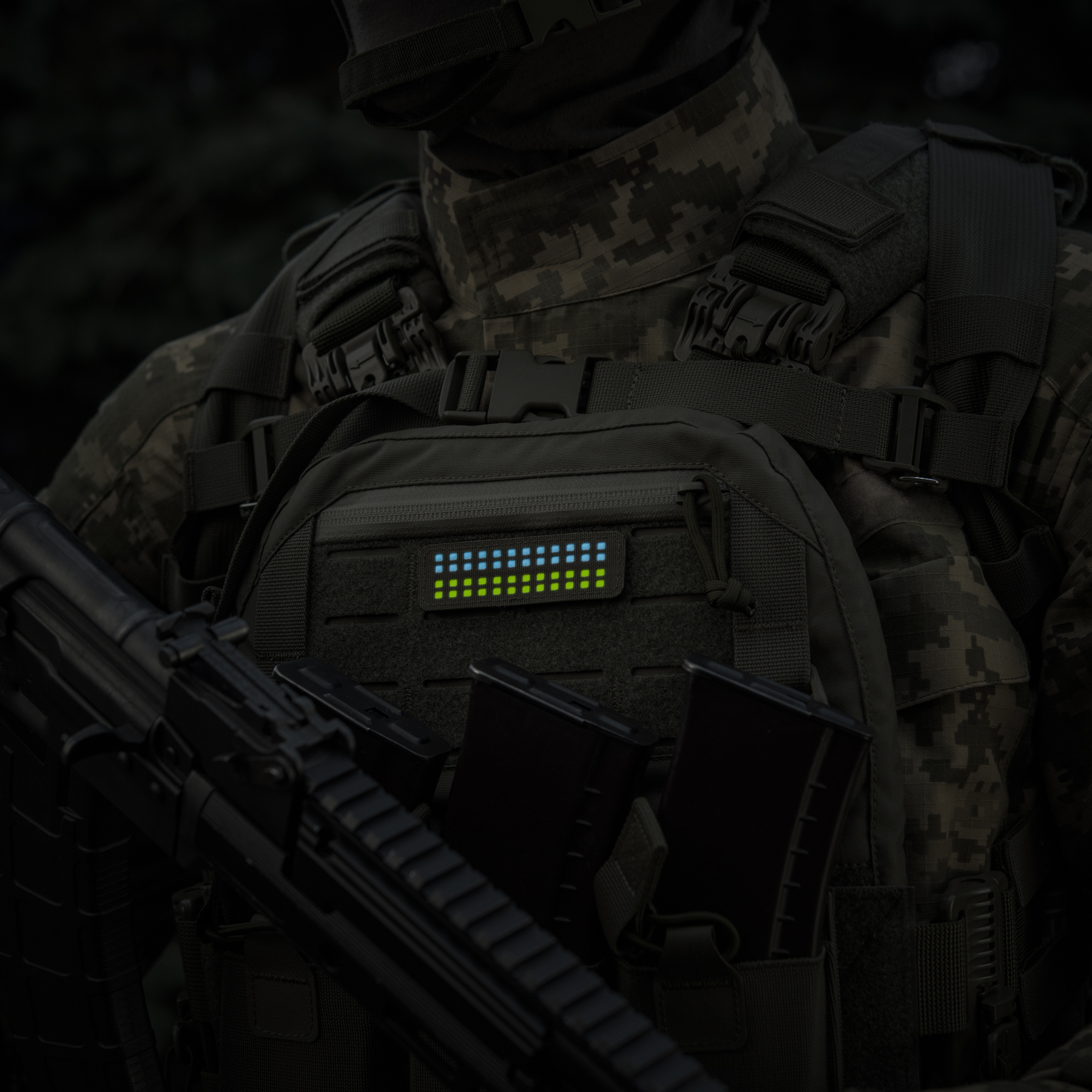 M-Tac нашивка флаг Украины 25х80 Laser Cut Ranger Green/Yellow/Blue/GID — 5
