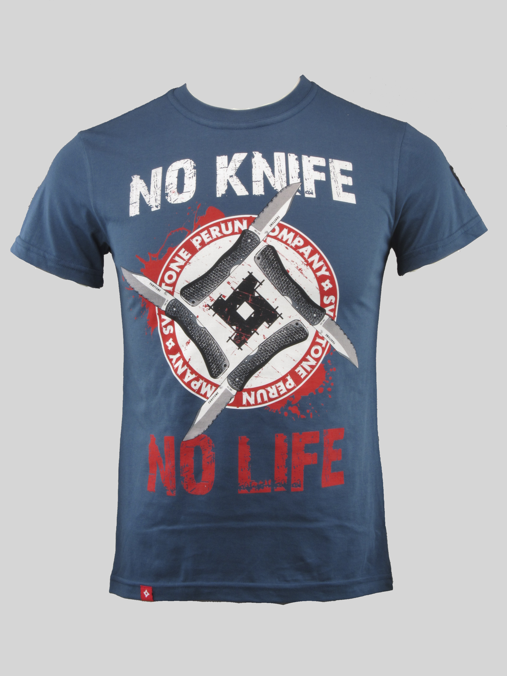 SvaStone футболка No Knife - No Life синя