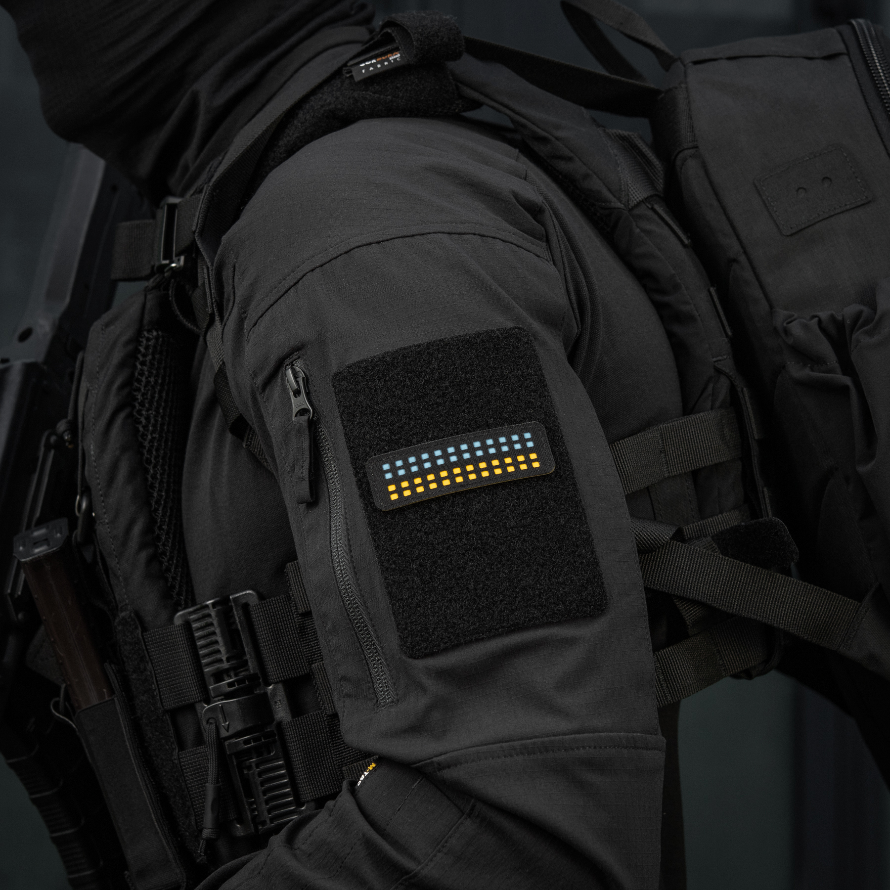 M-Tac нашивка флаг Украины 25х80 Laser Cut Black/Yellow/Blue/GID — 12