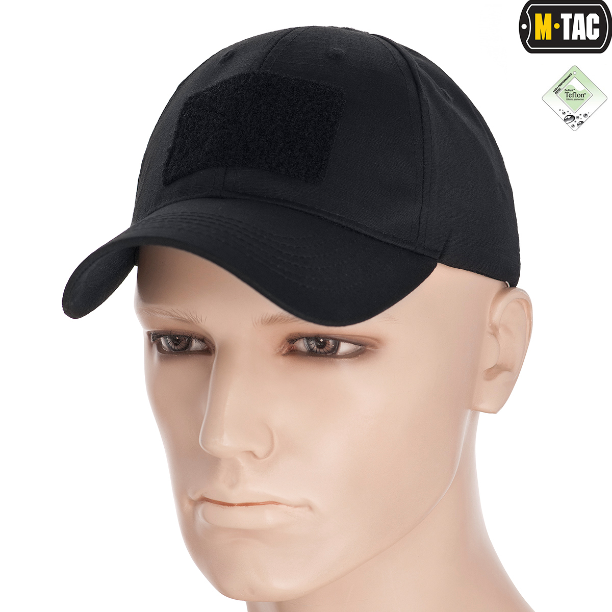 M-Tac бейсболка с липучкой Flex рип-стоп Black — 2