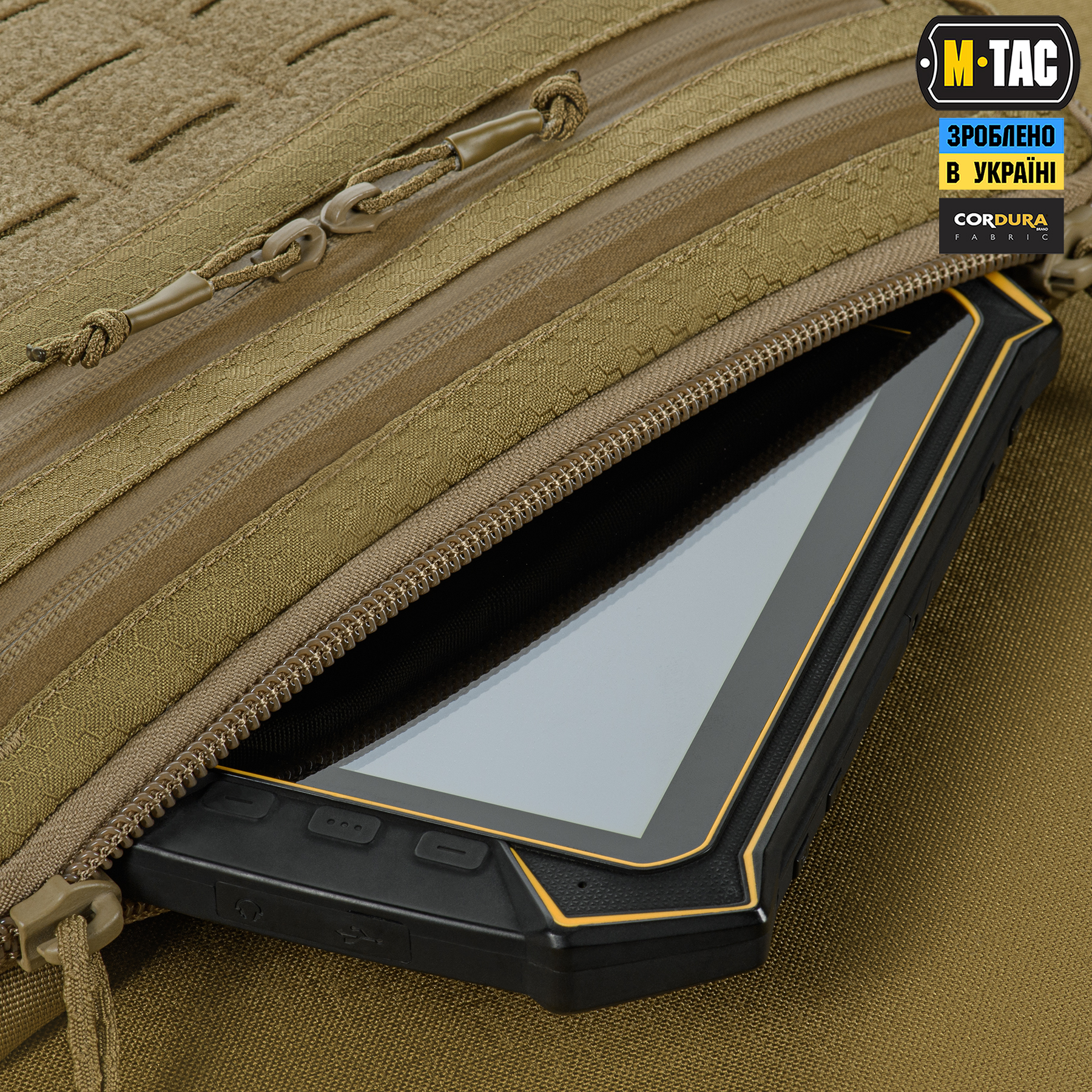 M-Tac сумка Admin Bag Large Elite с липучкой Hex Coyote — 7