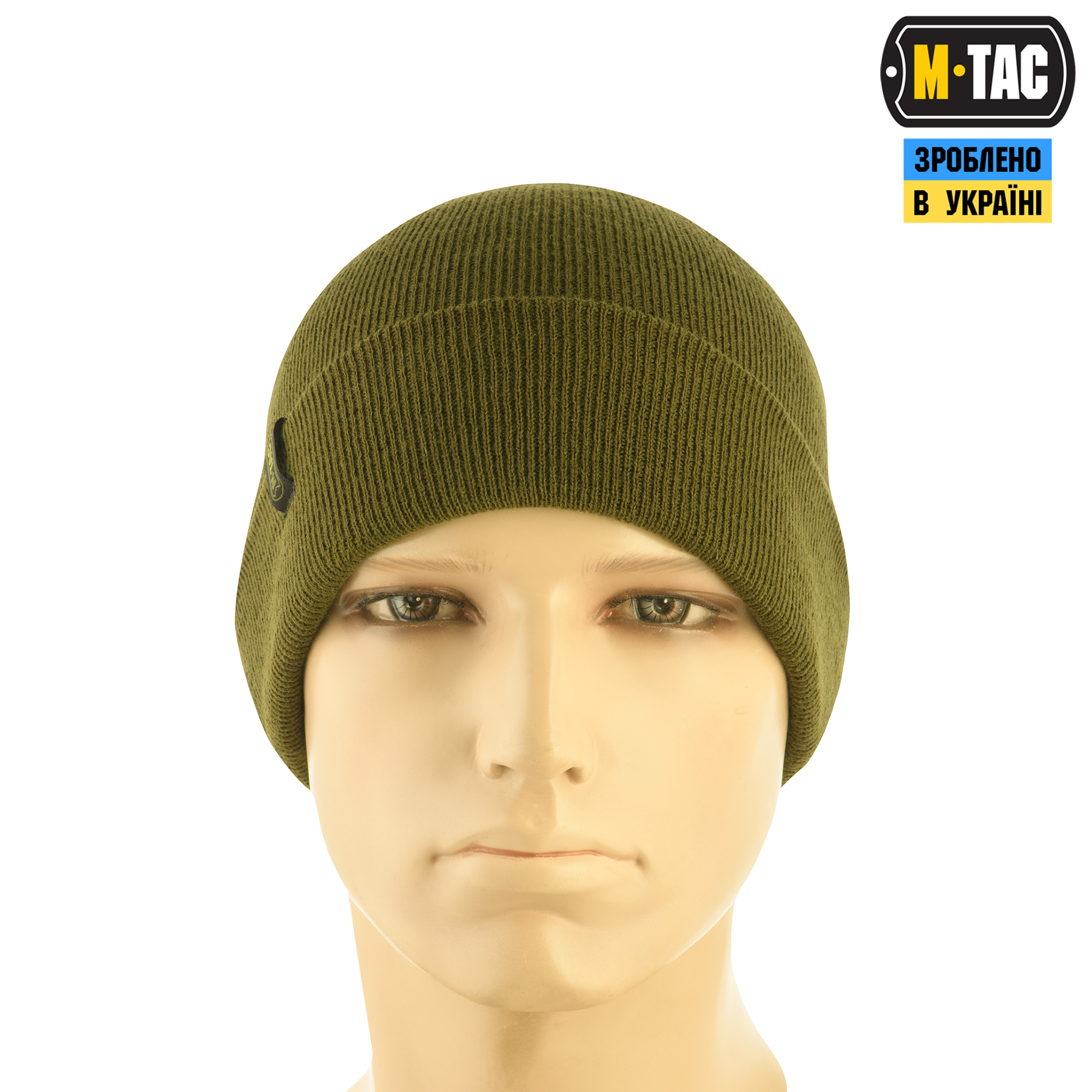 M-Tac шапка тонкая вязка 100% акрил Olive — 4