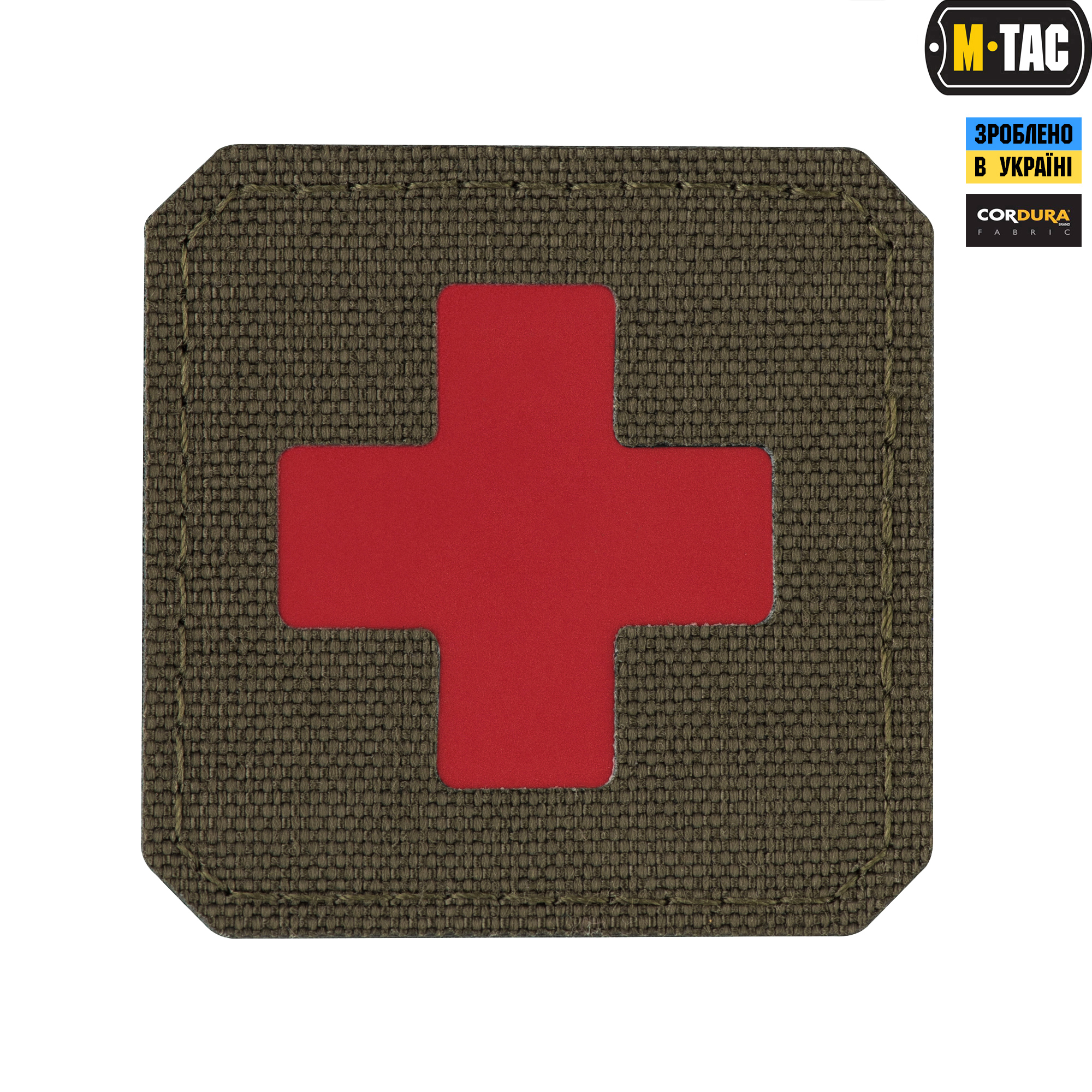 M-Tac нашивка Medic Cross Laser Cut Ranger Green/Red — 2