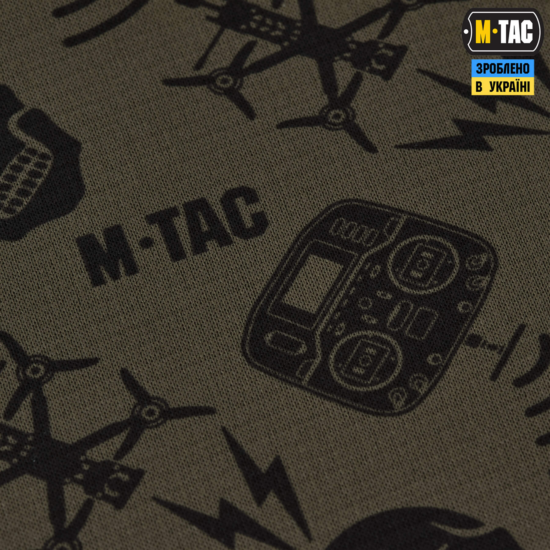 M-Tac шарф-труба микрофлис Drone Pattern Dark Olive — 7