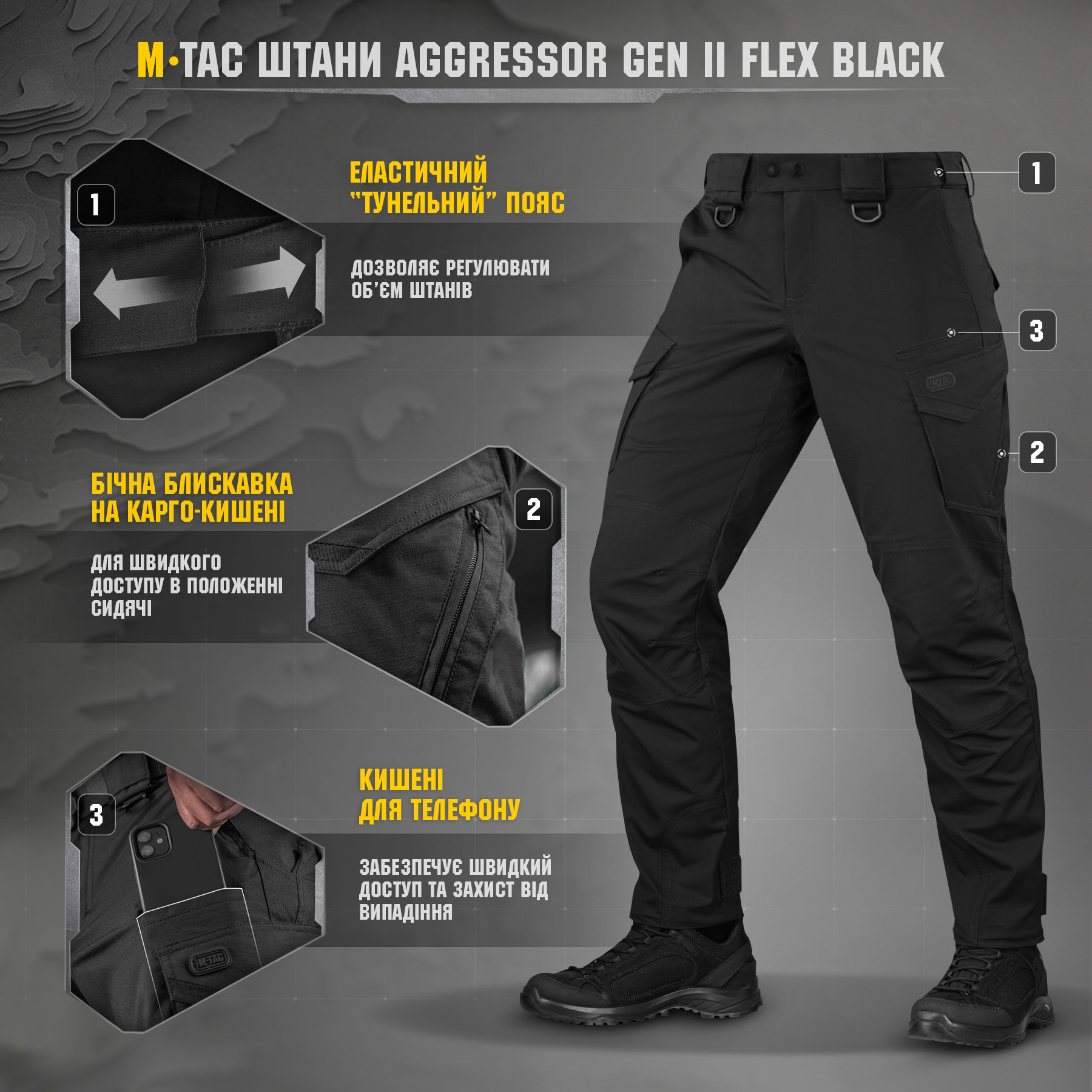 M-Tac брюки Aggressor Gen II Flex Black — 9