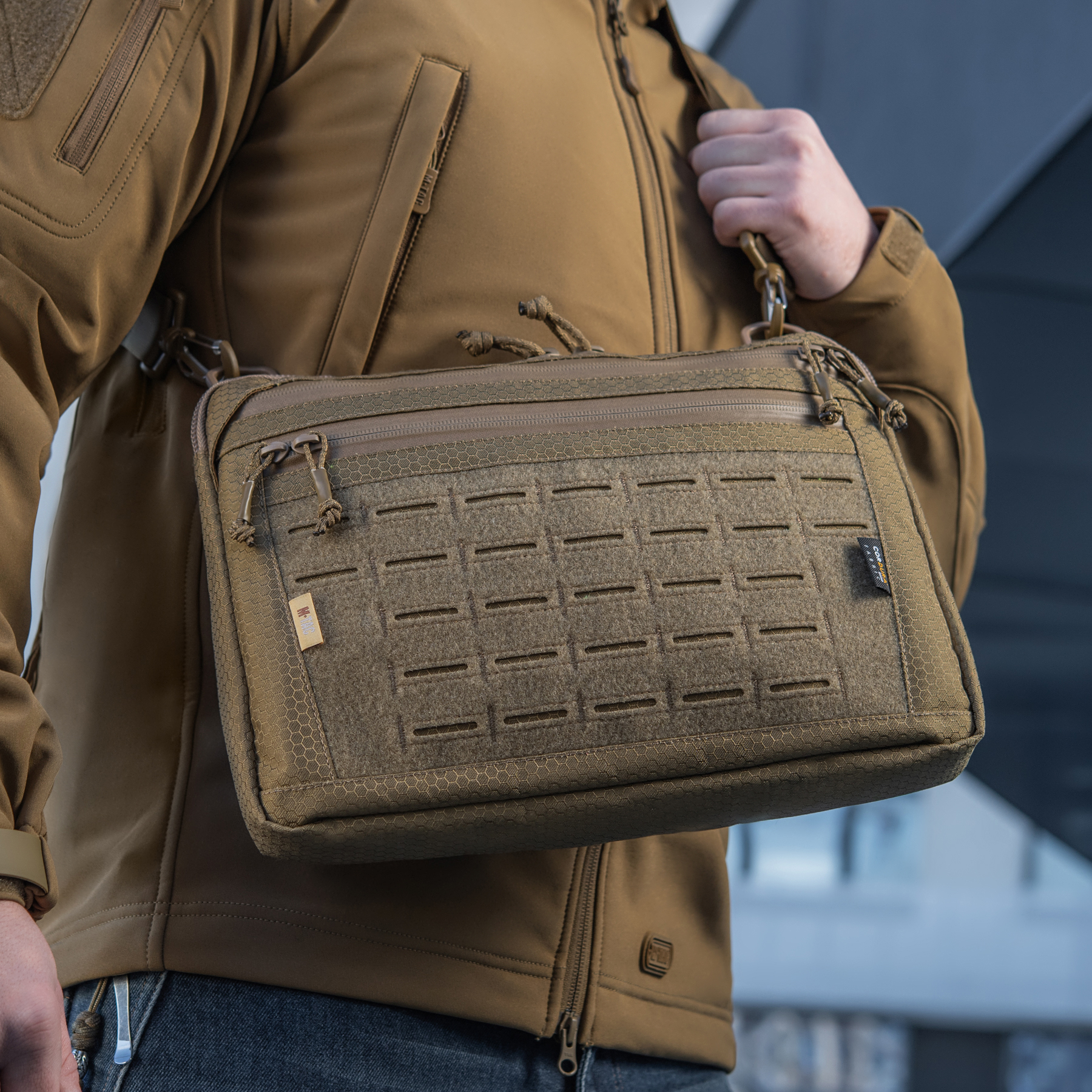 M-Tac сумка Admin Bag Large Elite с липучкой Hex Coyote — 16