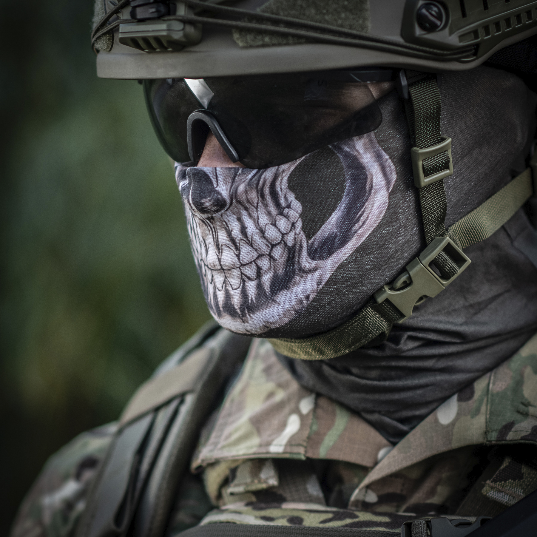 M-Tac шарф-труба облегченный Reaper Skull Olive — 14