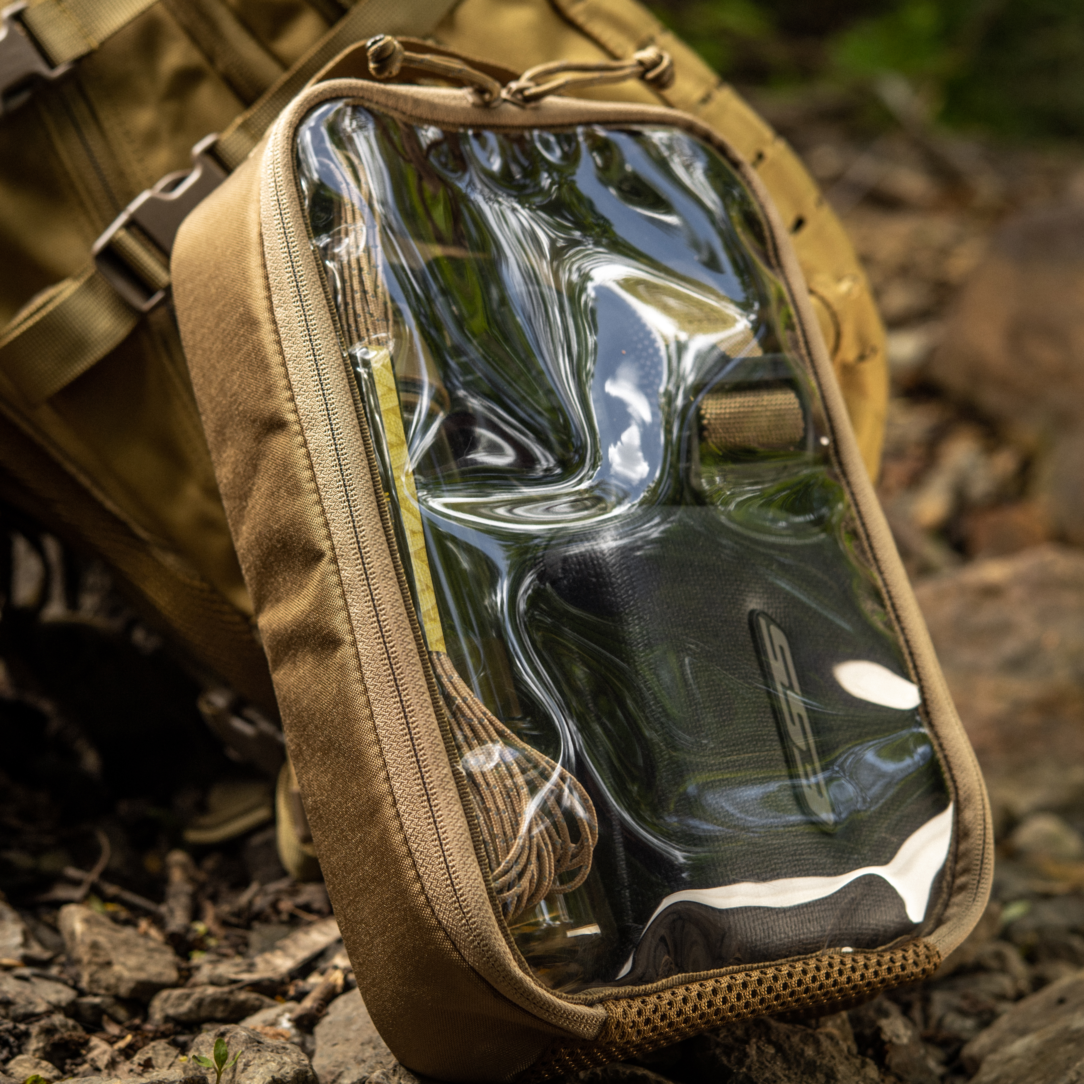M-Tac органайзер утилитарный прозрачный Elite Large (30х19 см) Coyote — 7