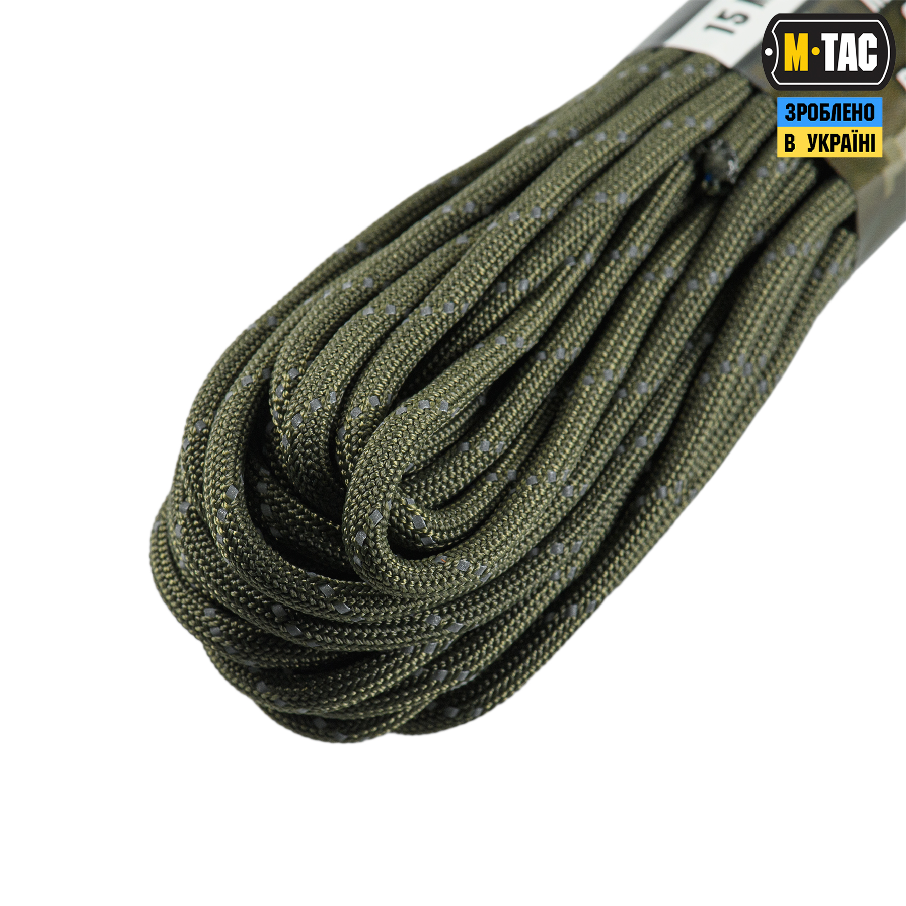 M-Tac паракорд 550 mil-spec 15m Ranger Green Reflective — 4