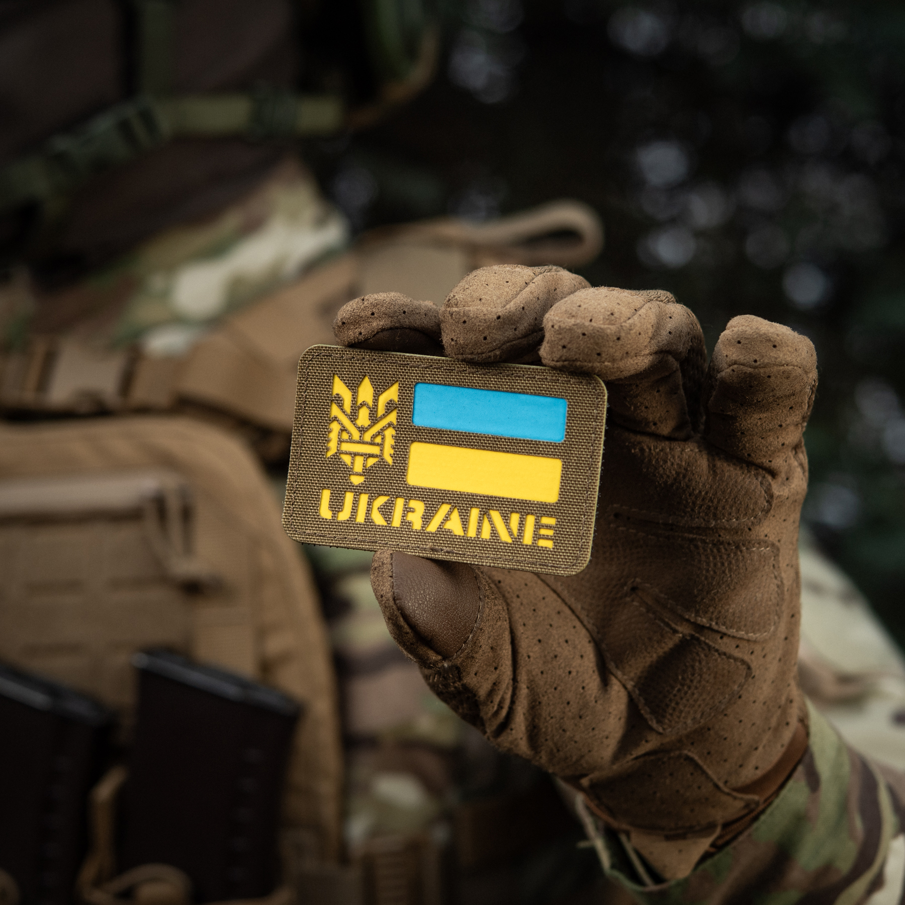 M-Tac нашивка Ukraine (с Тризубом) Laser Cut Coyote/Yellow/Blue/GID — 13