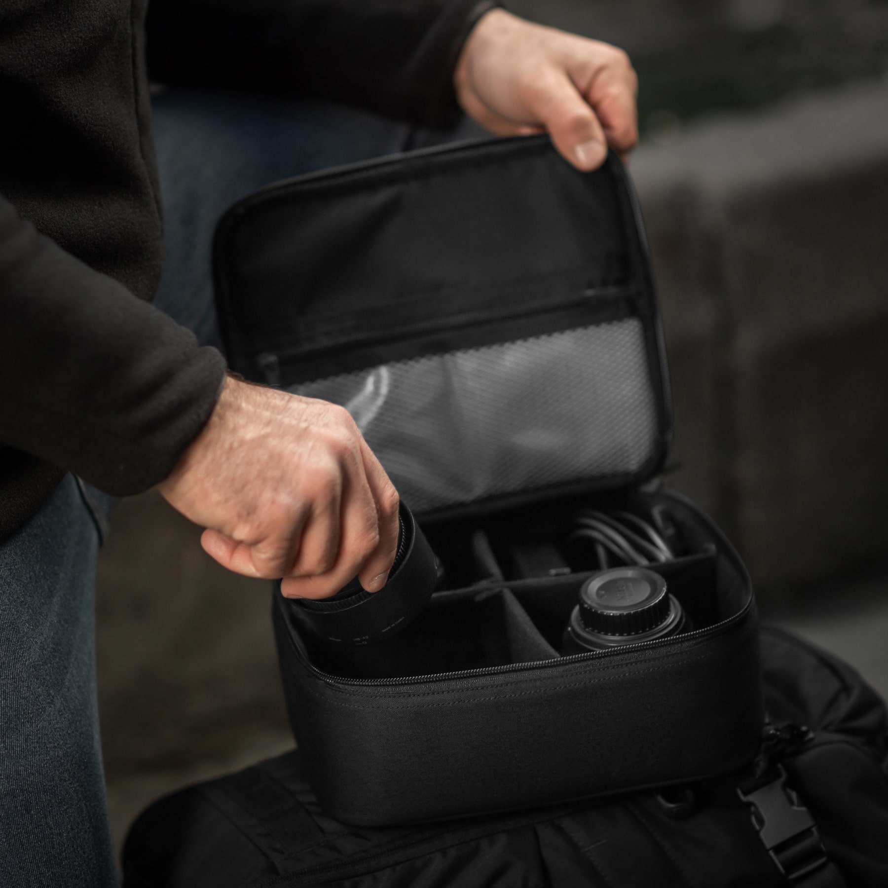 M-Tac органайзер утилитарный Hardshell Utility box L Black — 23