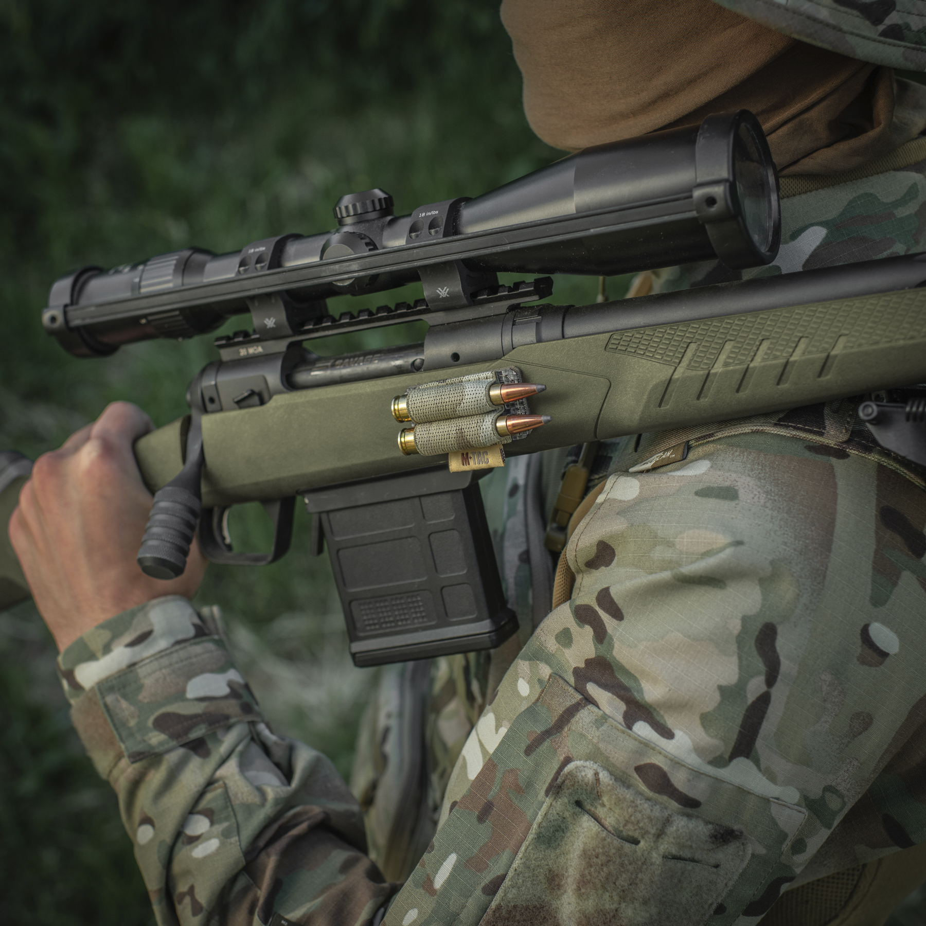 M-Tac Патронташ на липучке для 2-х патронов кал. 308 Multicam — 10