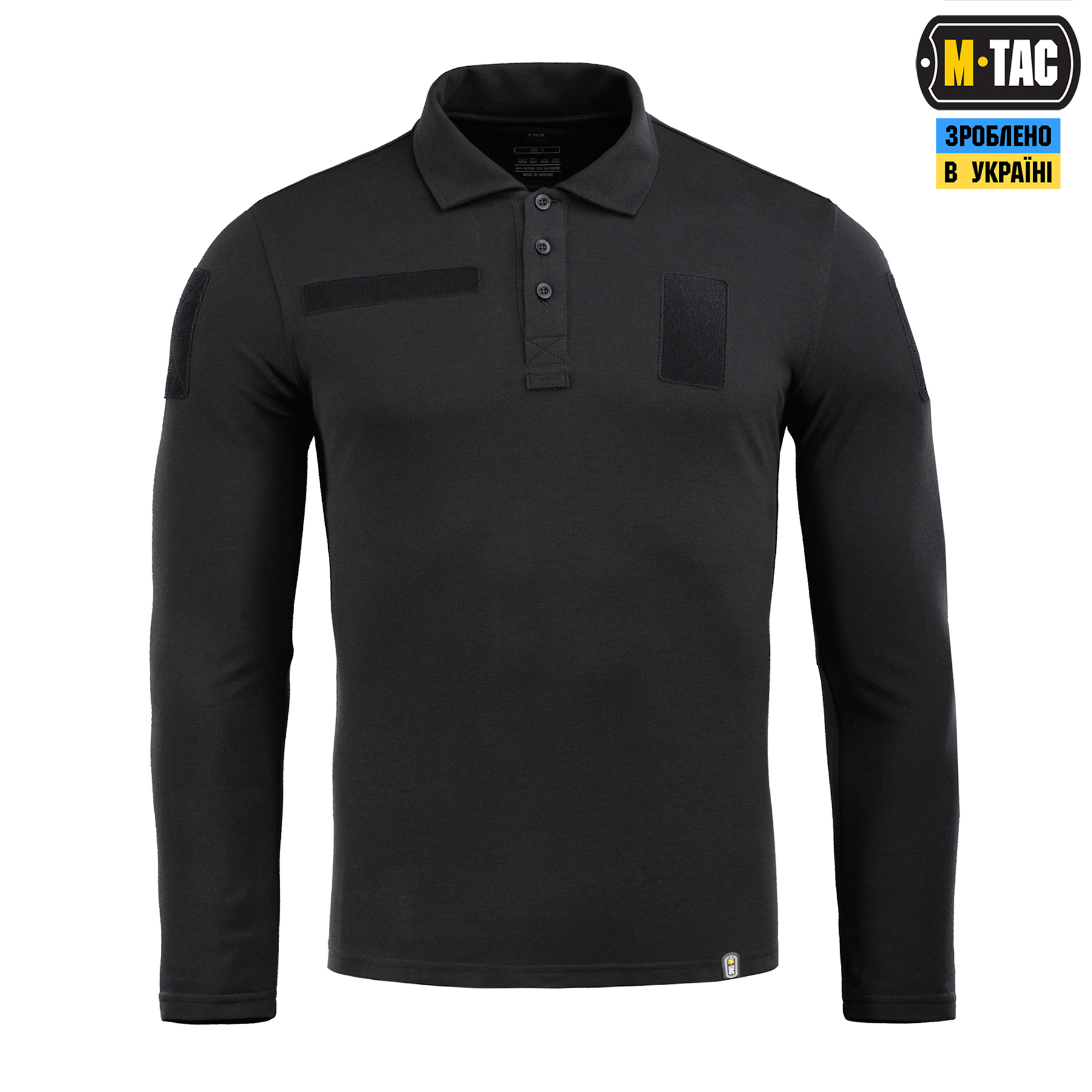 M-Tac поло тактическое длинный рукав 65/35 Black — 3
