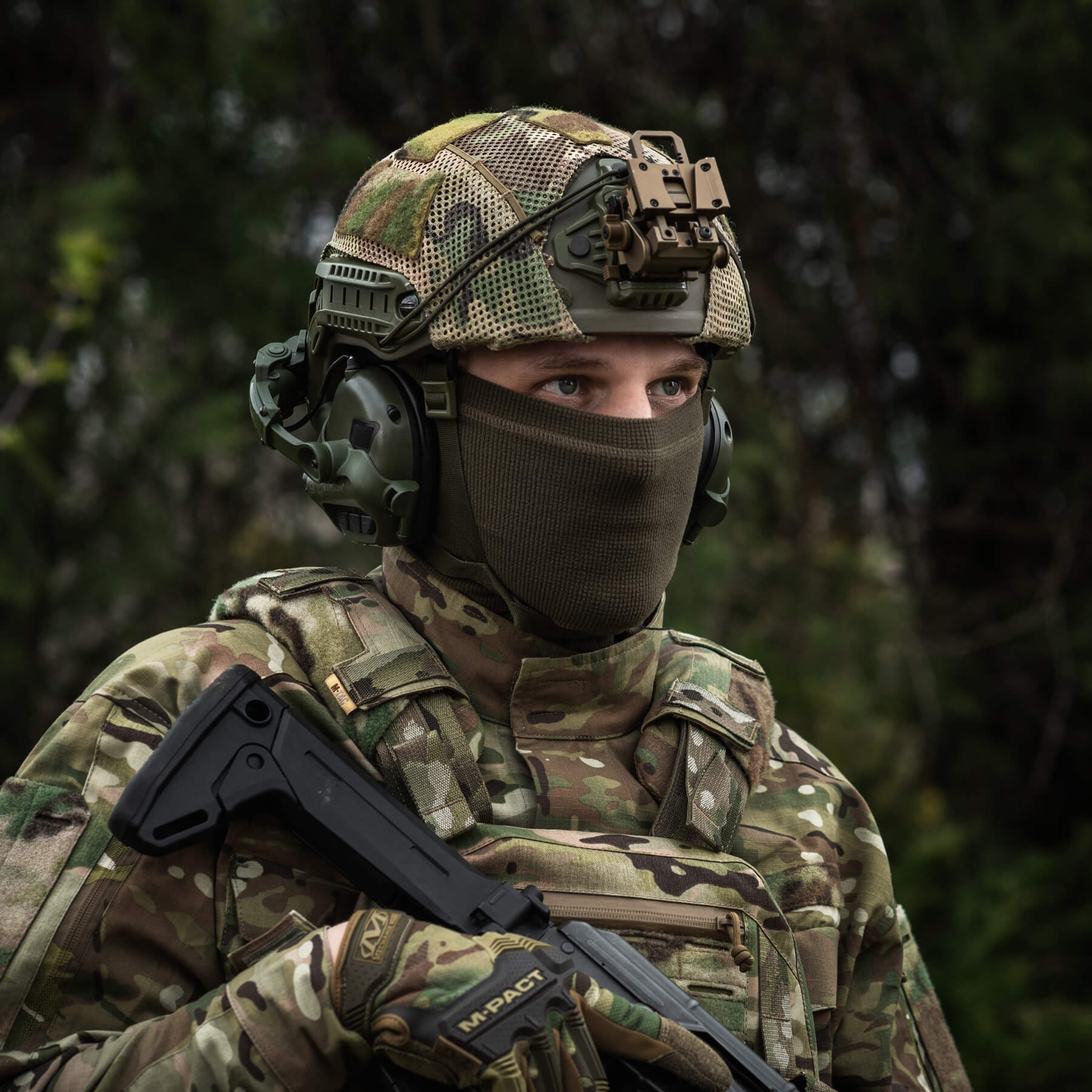M-Tac шарф-труба микрофлис рип-стоп Dark Olive — 14