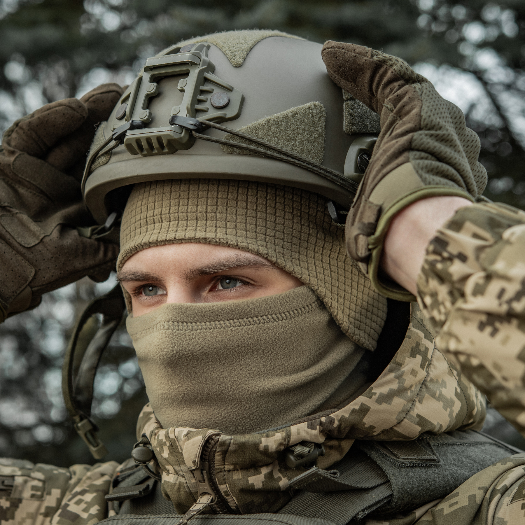 M-Tac шапка-подшлемник Gen.II флис рип-стоп Tan — 11