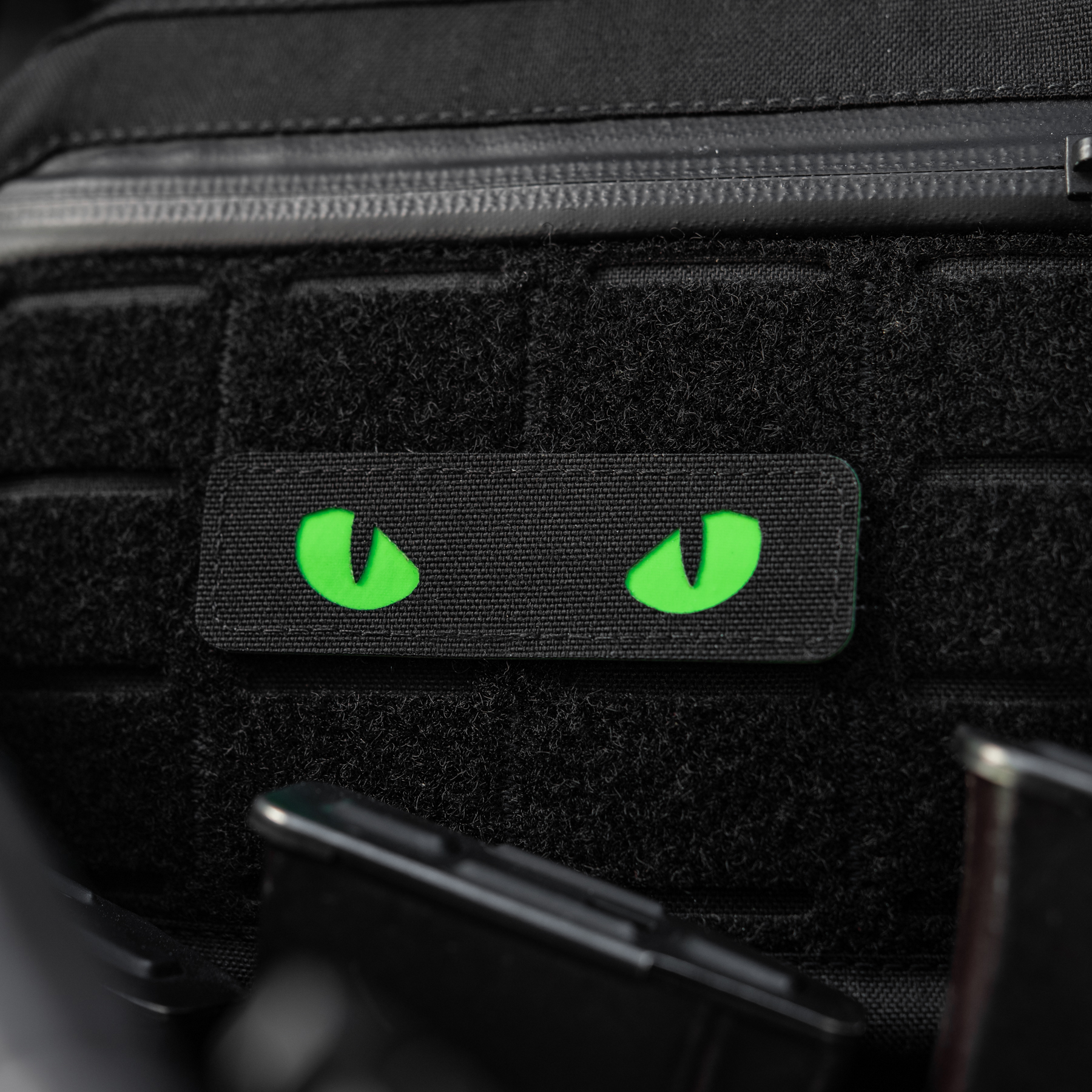 M-Tac нашивка Cat Eyes Laser Cut Black/Green/GID — 9
