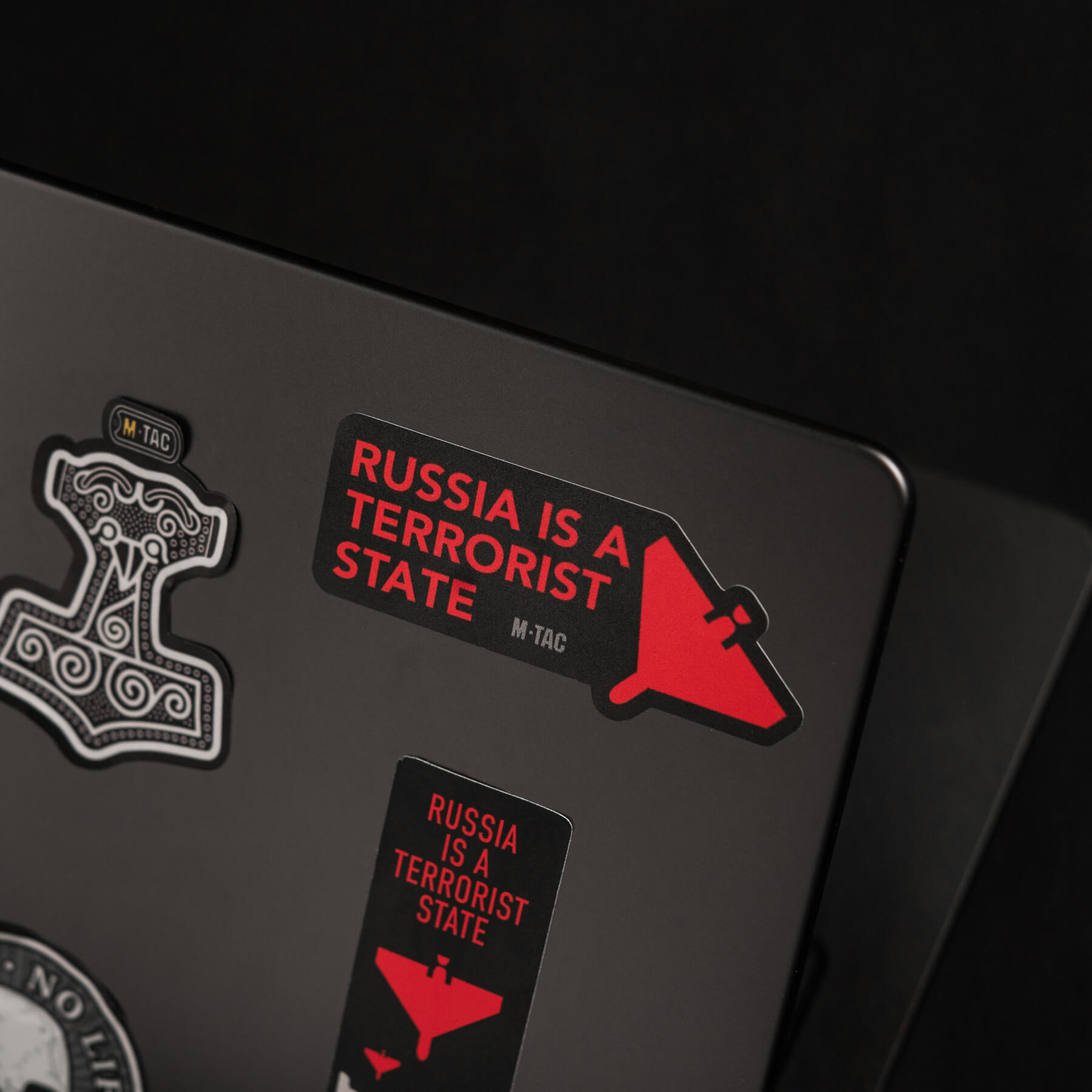 M-Tac наклейка russia is a terrorist state Small Black — 13