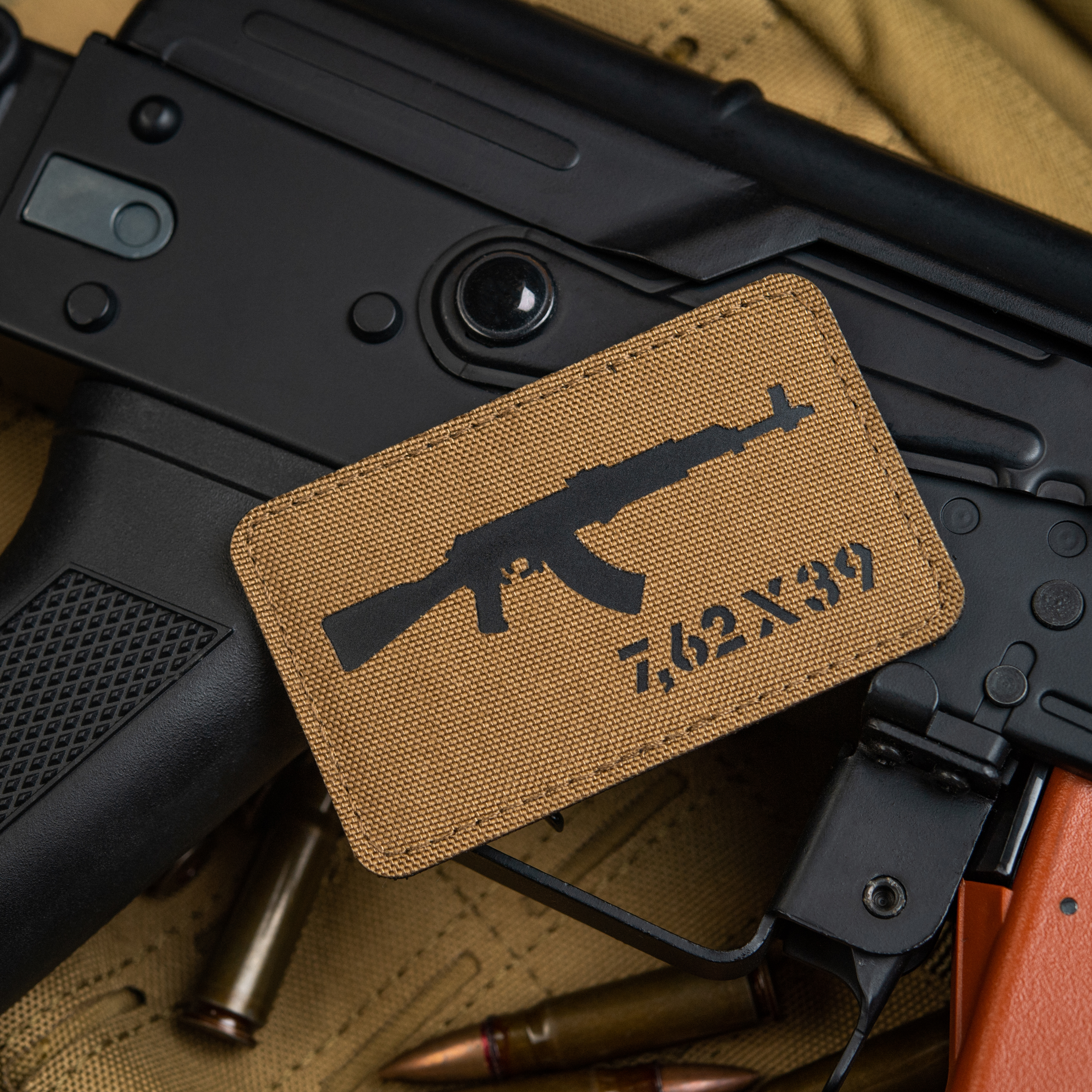 M-Tac нашивка AKM 7,62х39 Laser Cut Coyote/Black — 5