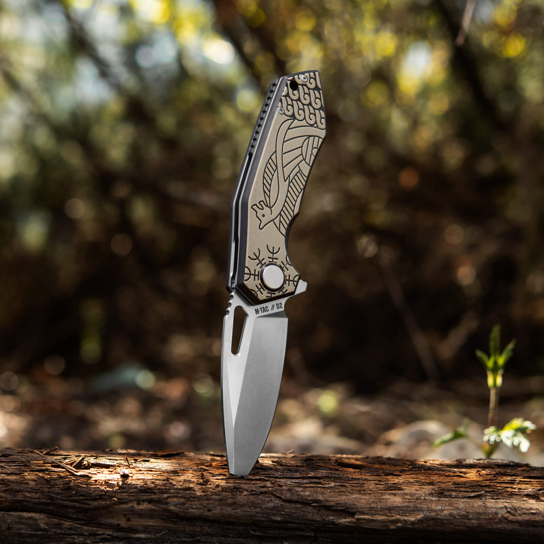 M-Tac нож складной Type 12 Scandinavian Stonewash Black/Sand — 12