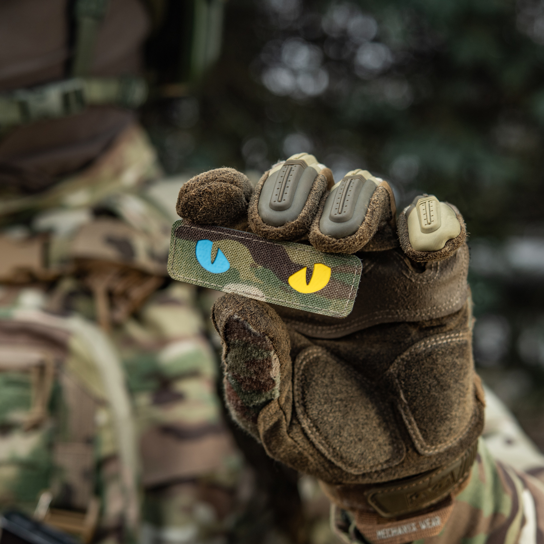 M-Tac нашивка Cat Eyes Laser Cut Multicam/Yellow/Blue/GID — 9