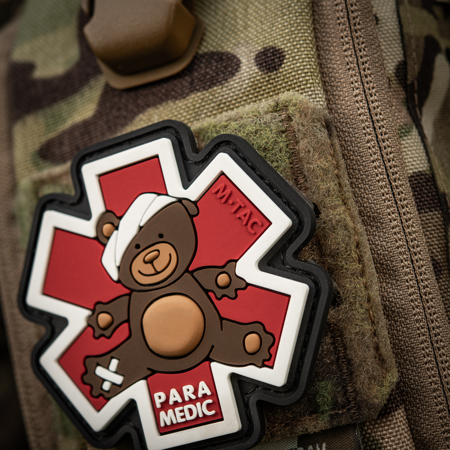 M-Tac нашивка Paramedic Ведмідь (PVC) Brown/Black — 9