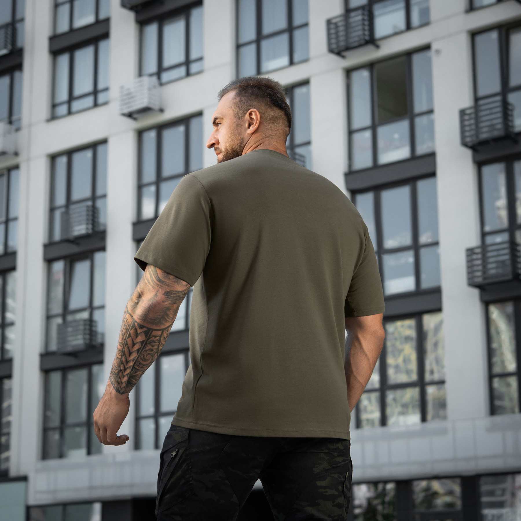 M-Tac футболка Cotton Hard Oversize Ranger Green — 13