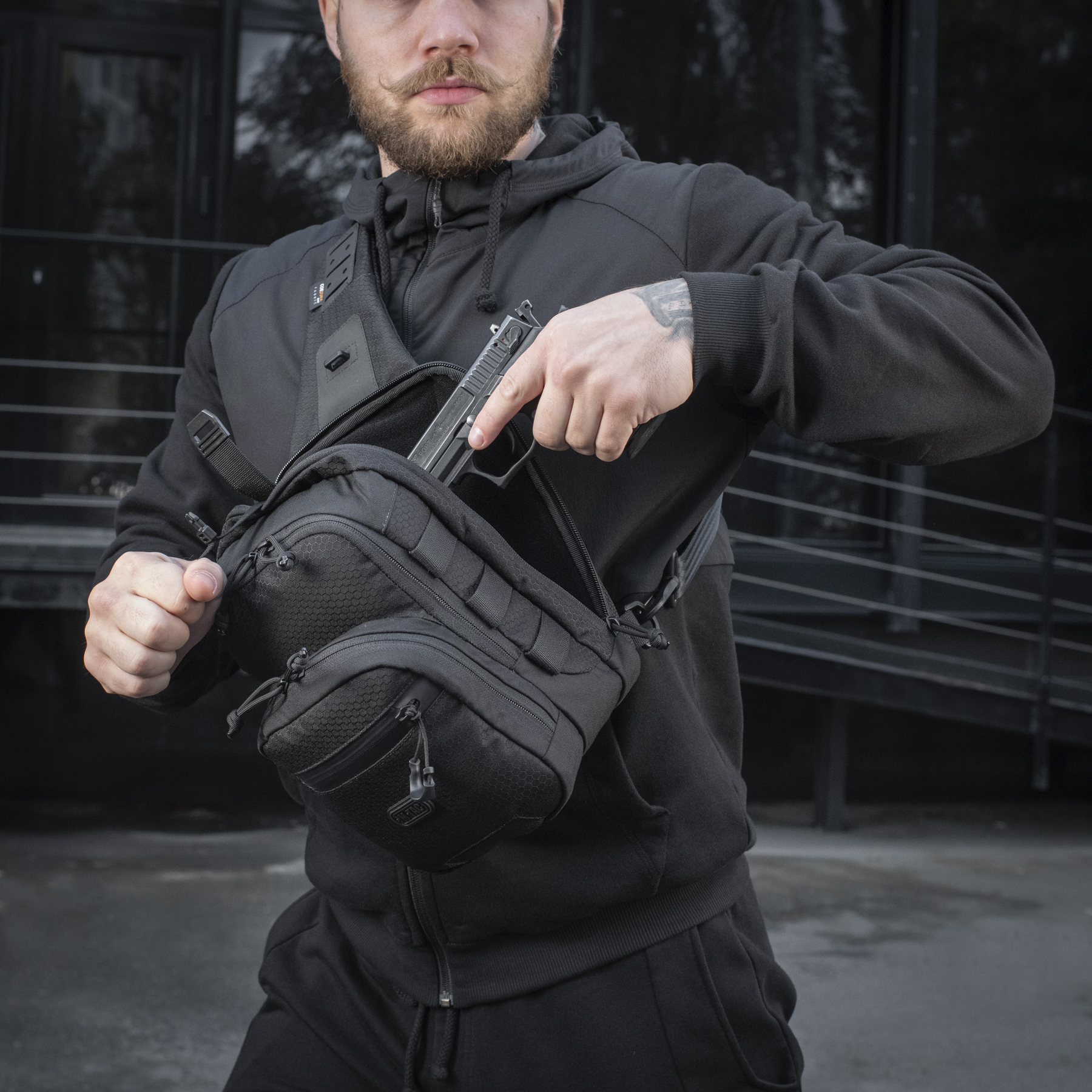 M-Tac сумка Cross Bag Slim Elite Hex Black — 15