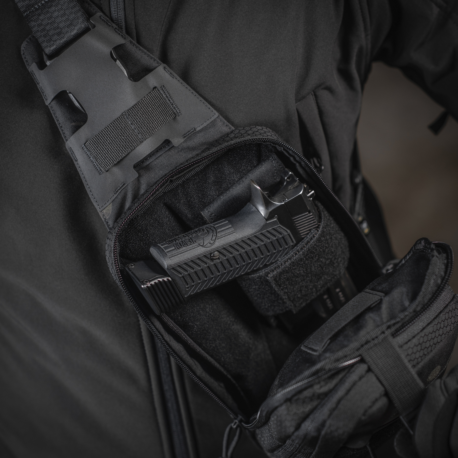 M-Tac сумка Sling Pistol Bag Elite Hex с липучкой Multicam Black/Black — 9