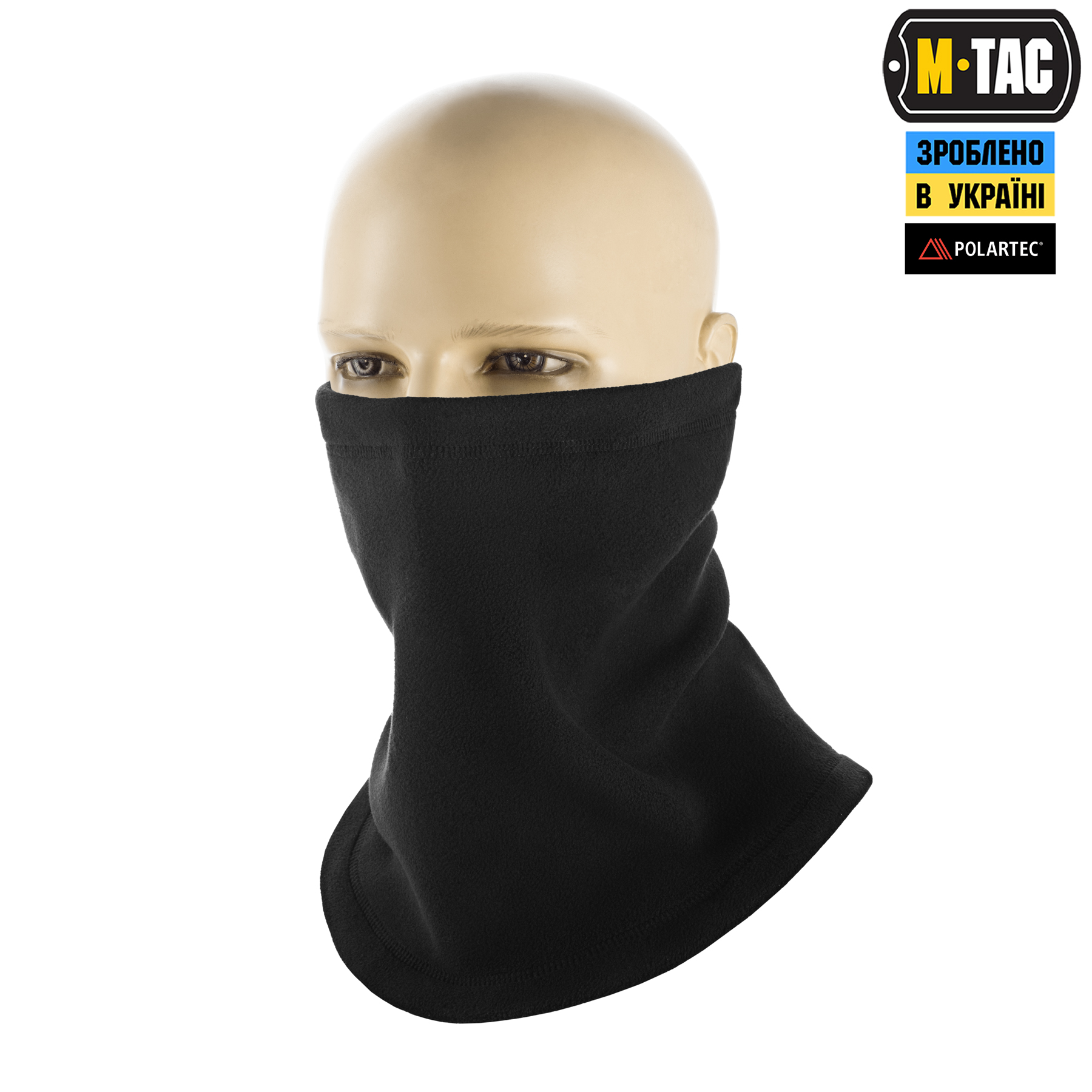 M-Tac шарф-труба Elite короткий с затяжкой флис (320г/м2) Black — 2