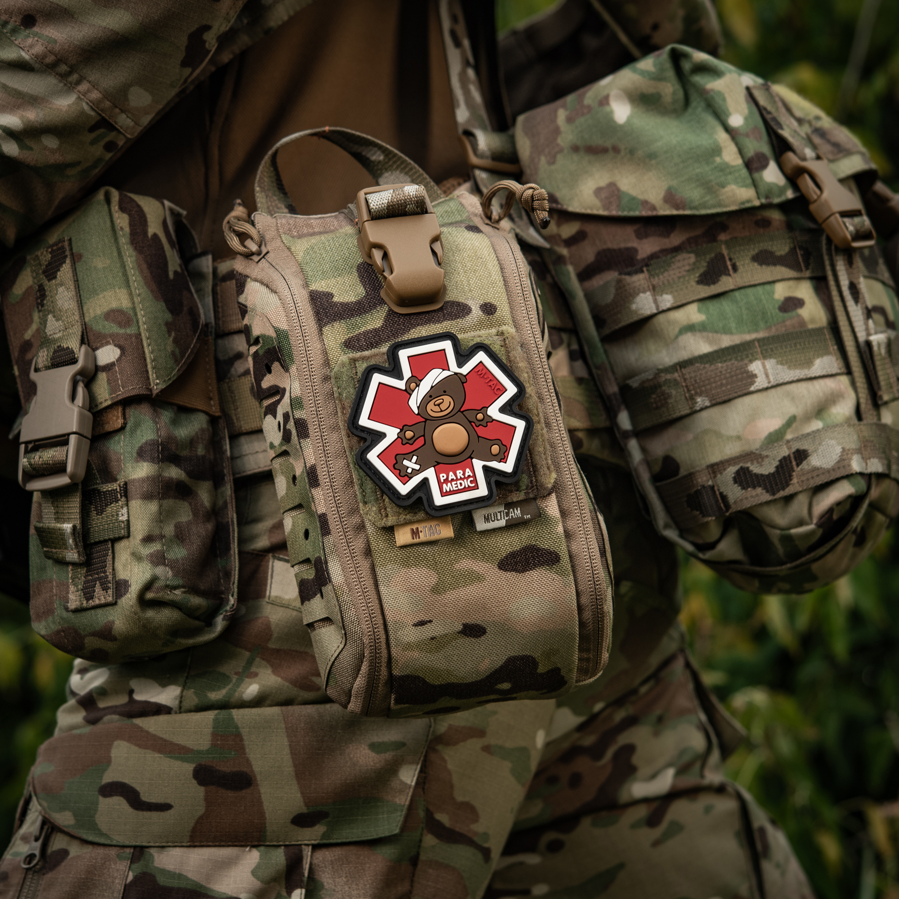 M-Tac нашивка Paramedic Ведмідь (PVC) Brown/Black — 7