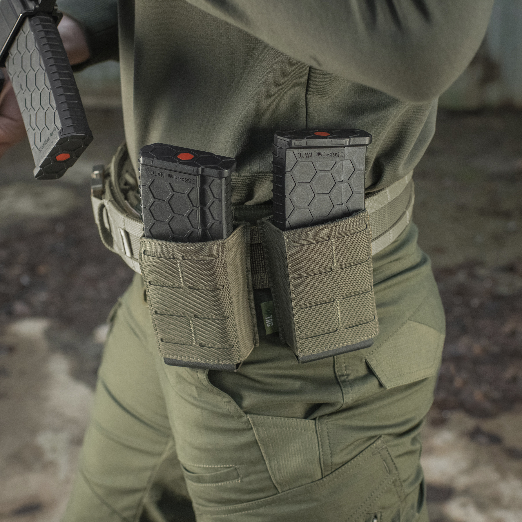 M-Tac подсумок для магазина на резинке (10 см) Laser Cut Ranger Green — 8