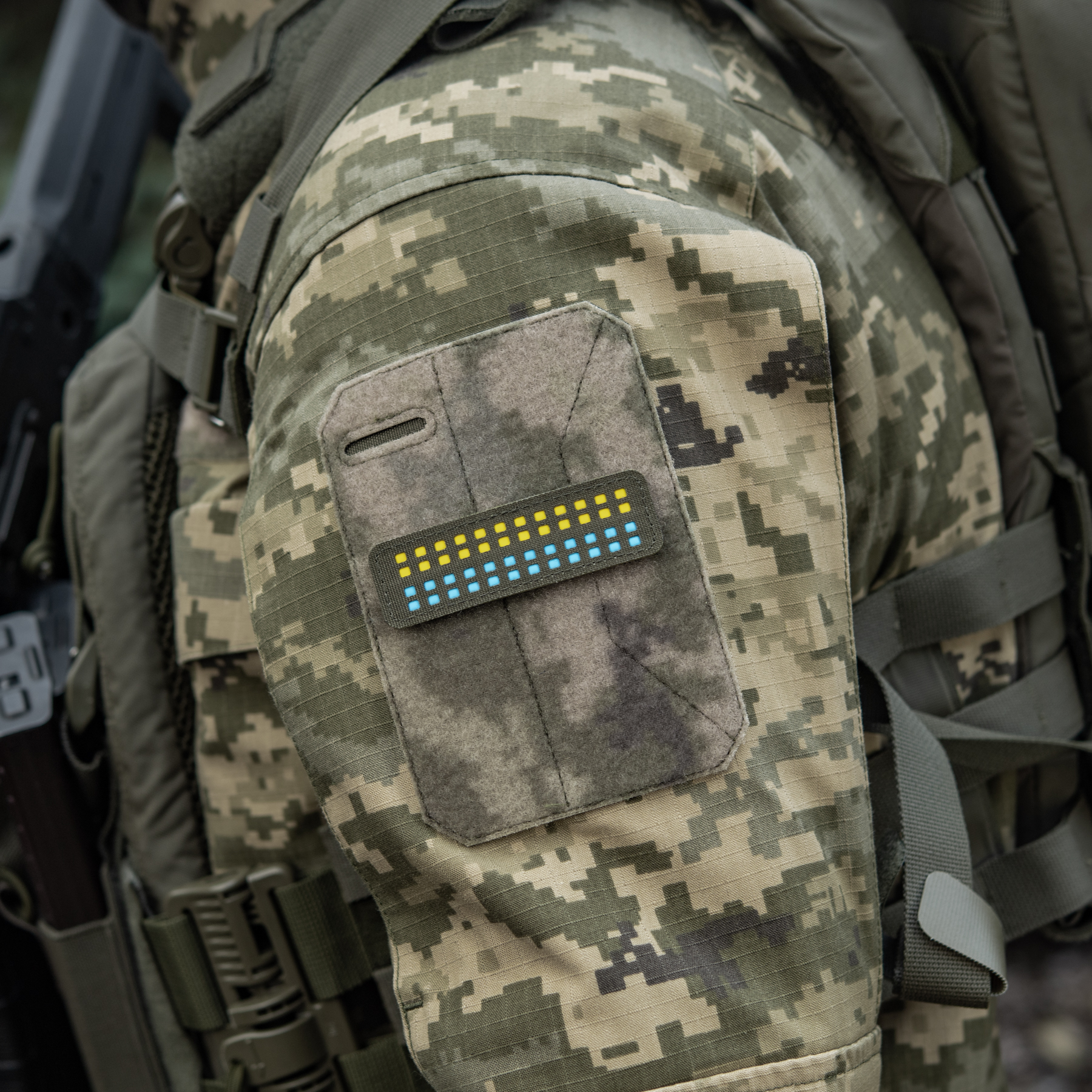 M-Tac нашивка флаг Украины 25х80 Laser Cut Ranger Green/Yellow/Blue/GID — 13