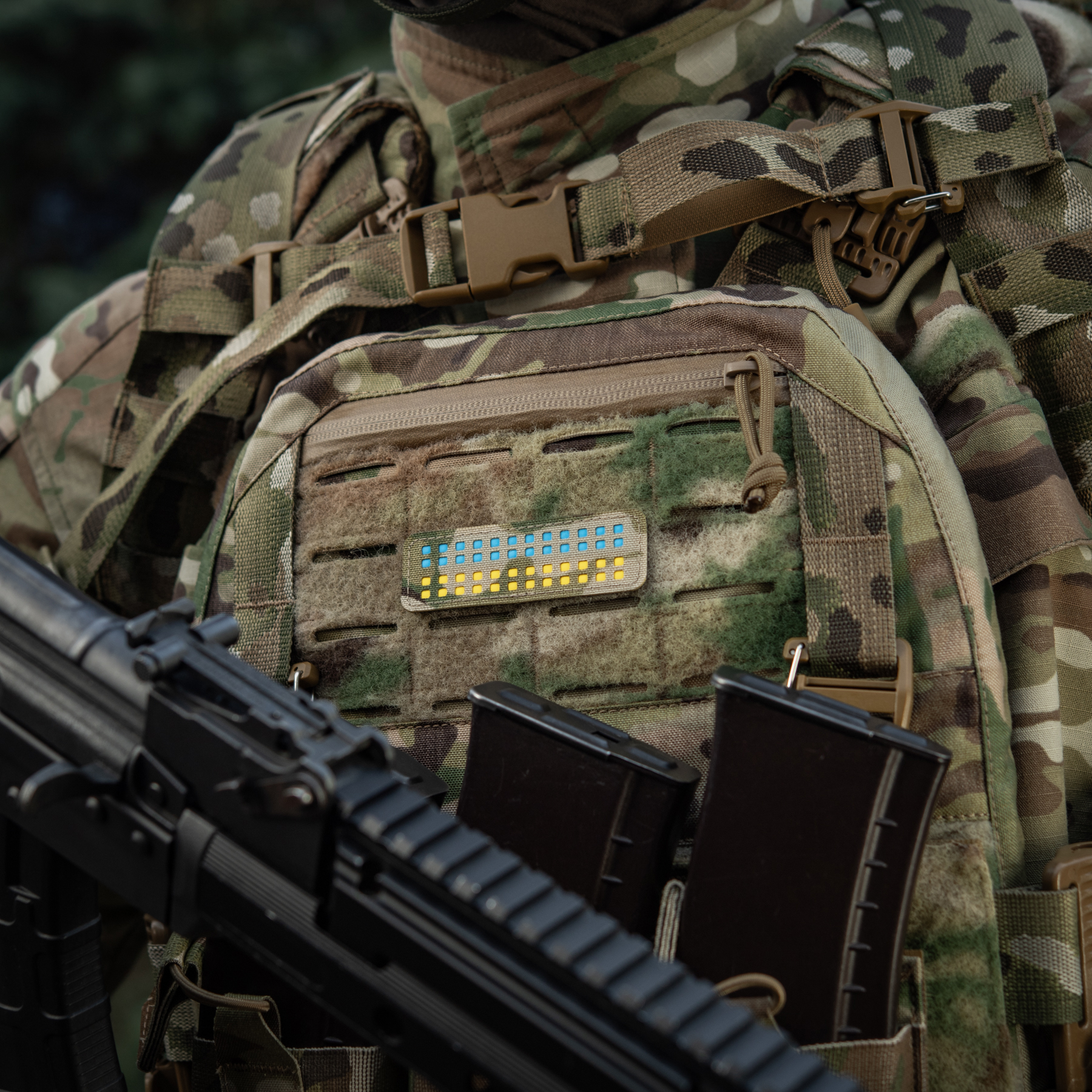 M-Tac нашивка флаг Украины 25х80 Laser Cut Multicam/Yellow/Blue/GID — 7