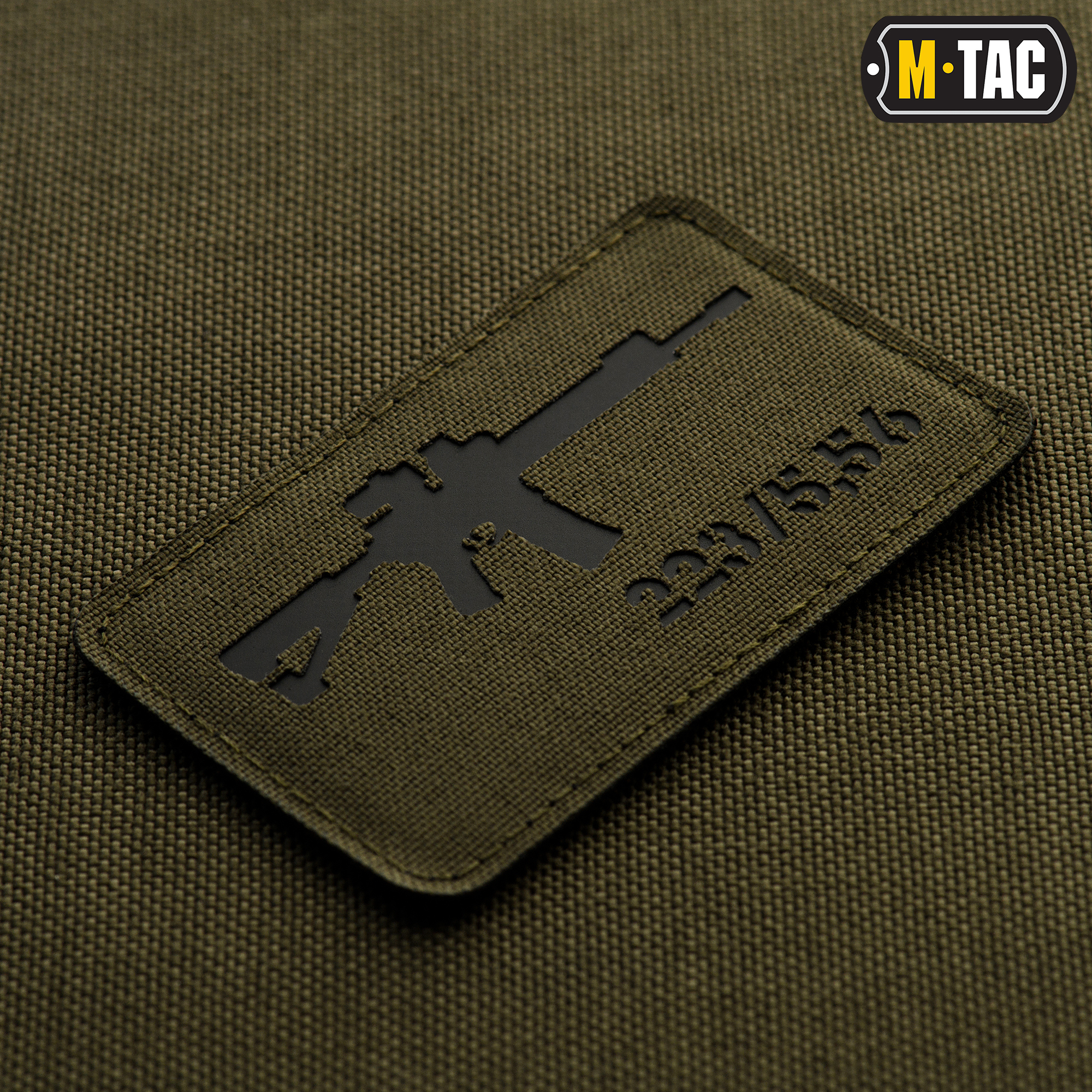 M-Tac нашивка AR-15 .223/5,56 Laser Cut Ranger Green/Black — 3