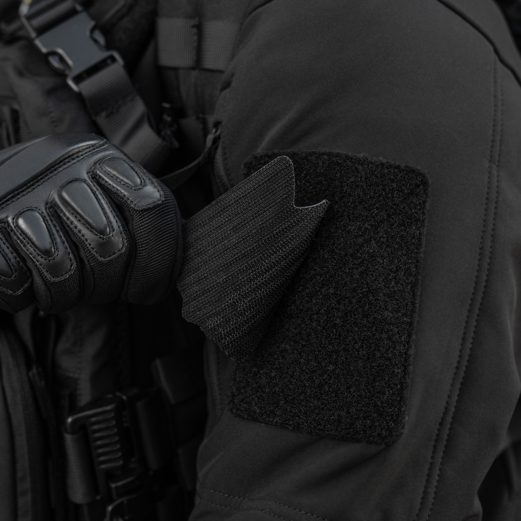 M-Tac нашивка Тризуб UA-Wing (вишивка) Black — 10
