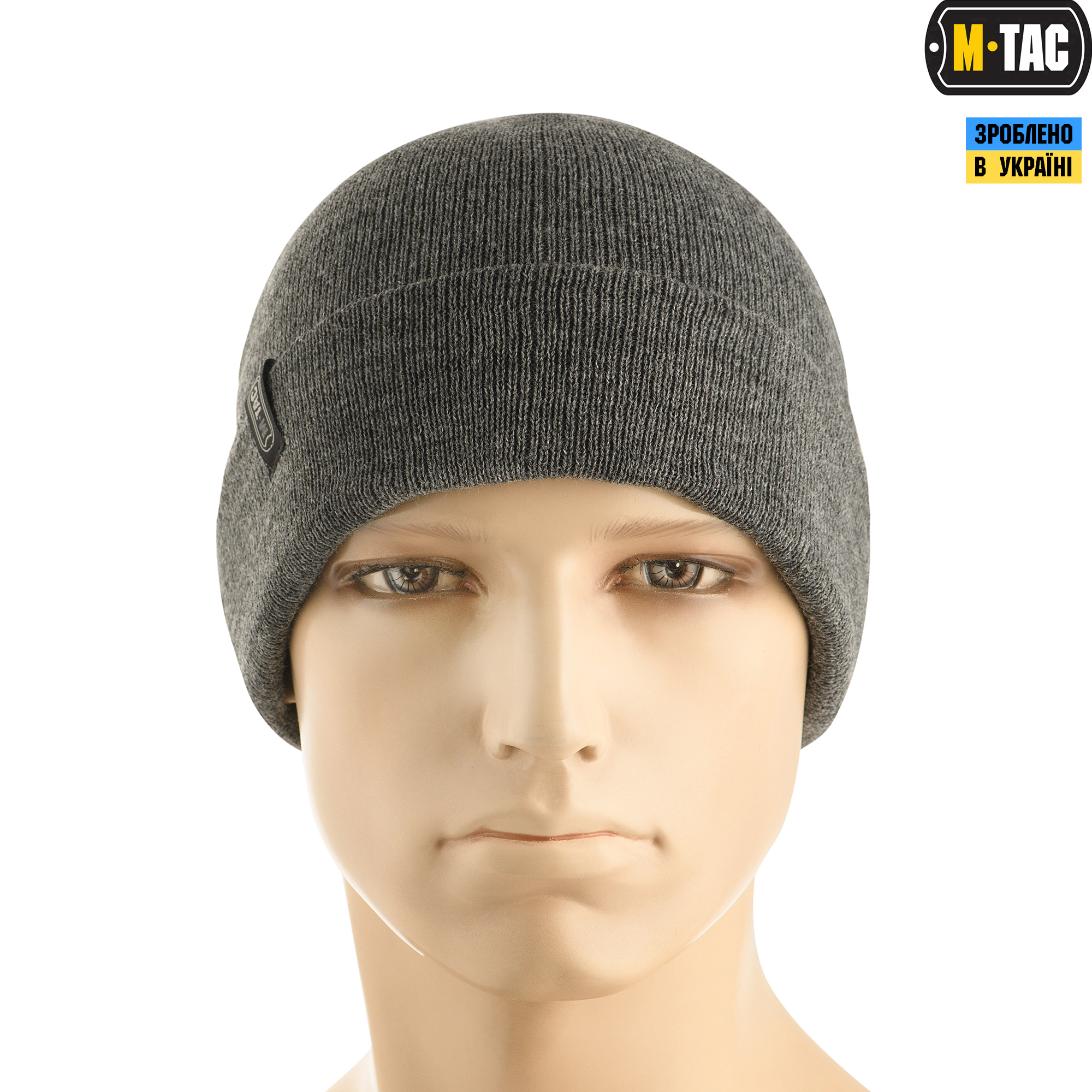 M-Tac шапка тонкая вязка 100% акрил Grey — 3