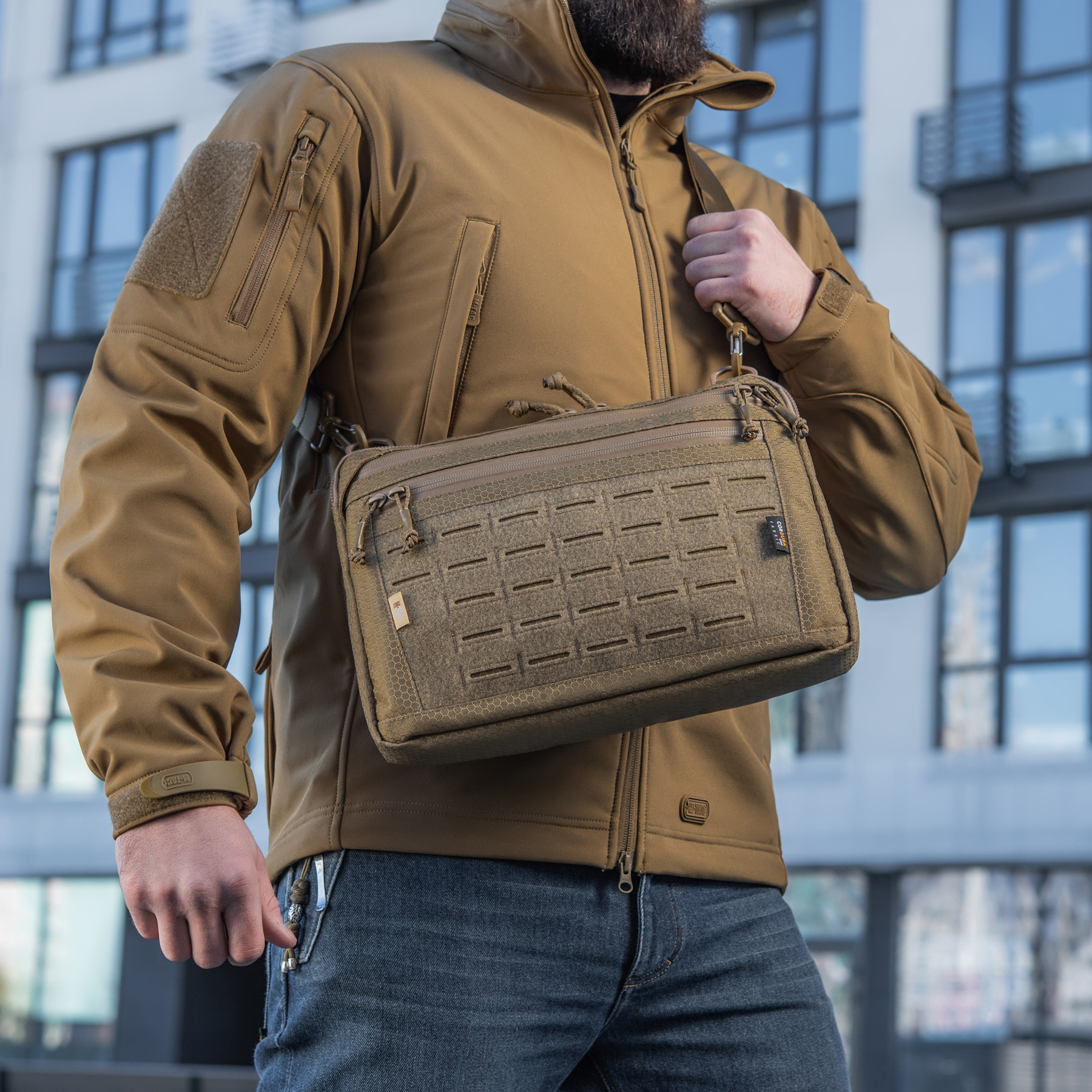 M-Tac сумка Admin Bag Large Elite с липучкой Hex Coyote — 15
